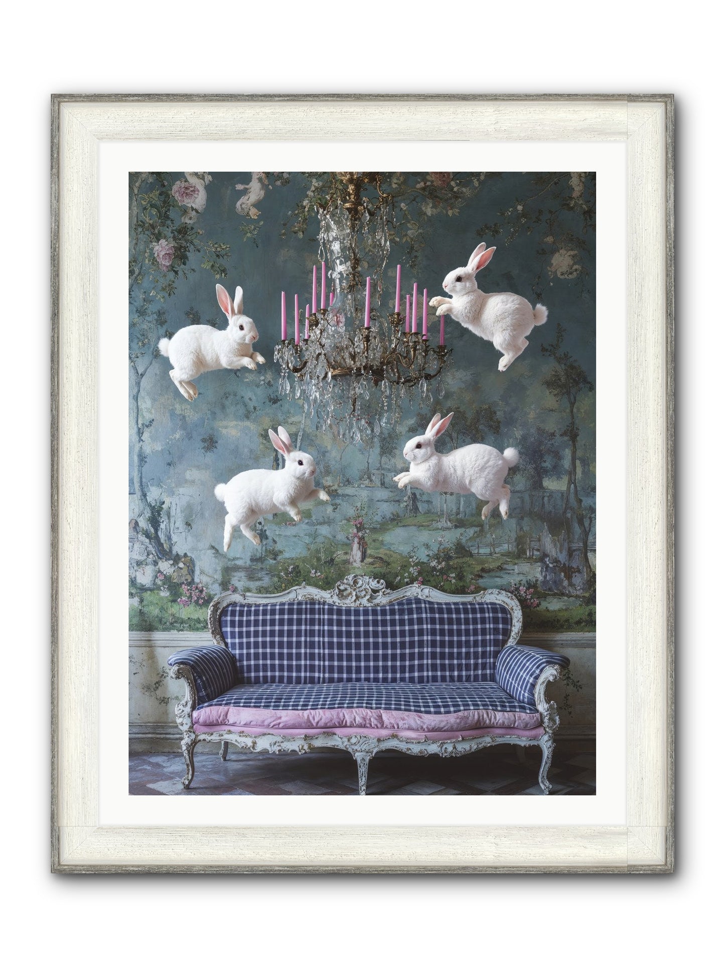 Pastoral Symphony Rising Framed Print - Driftwood White 30x40