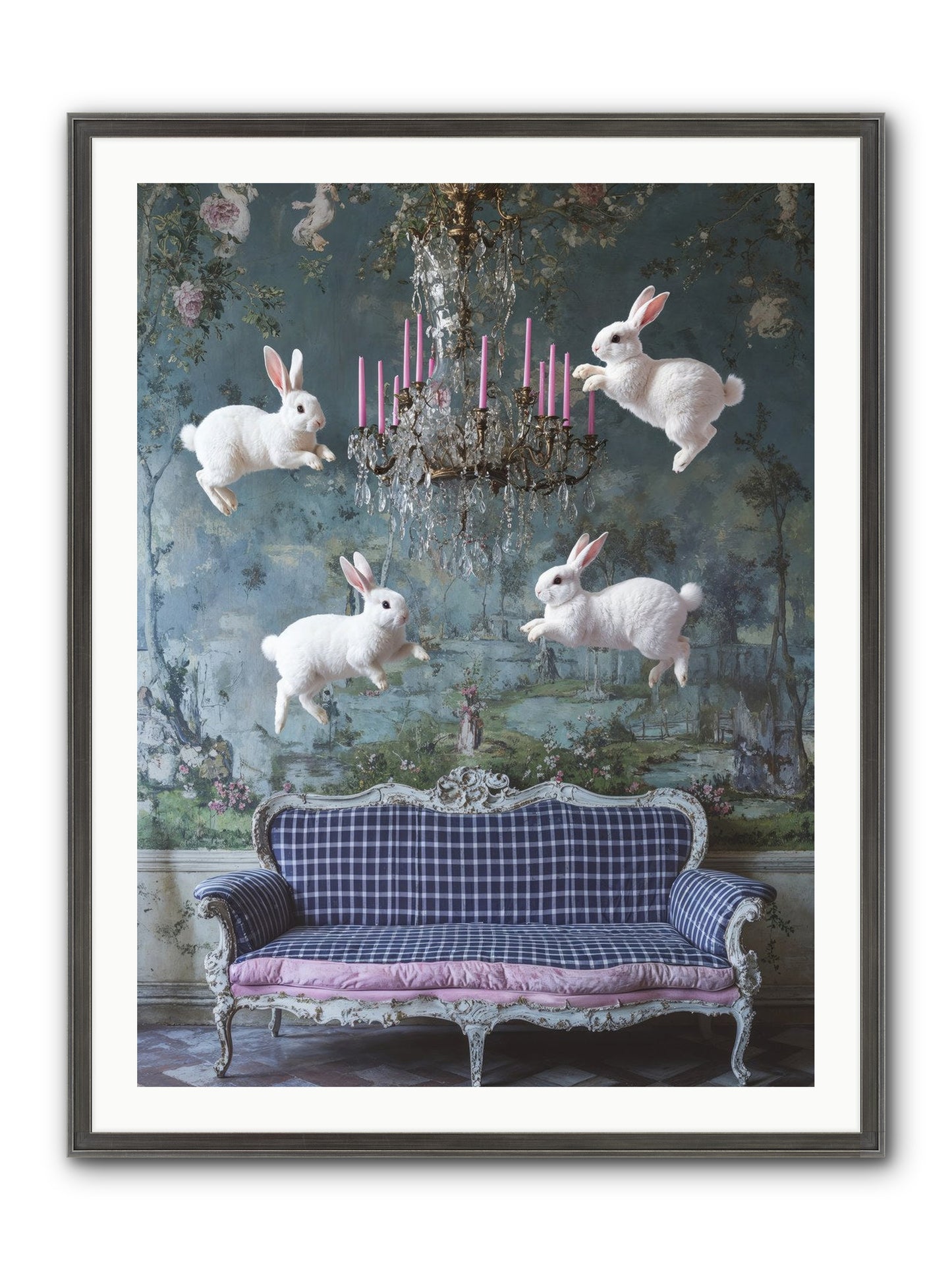 Pastoral Symphony Rising Framed Print - Slimwoods Black/Silver 30x40
