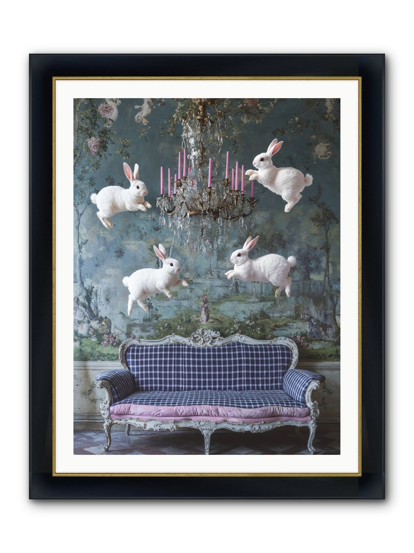 Pastoral Symphony Rising Framed Print - Wide Black w/Gold 30x40