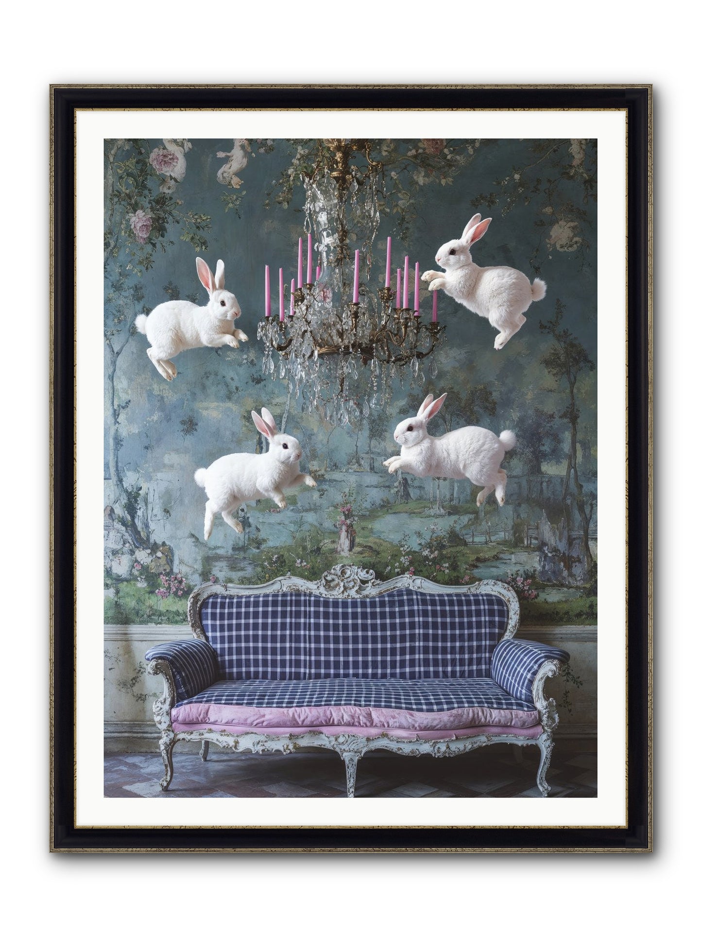 Pastoral Symphony Rising Framed Print - Black & Gold 36x48