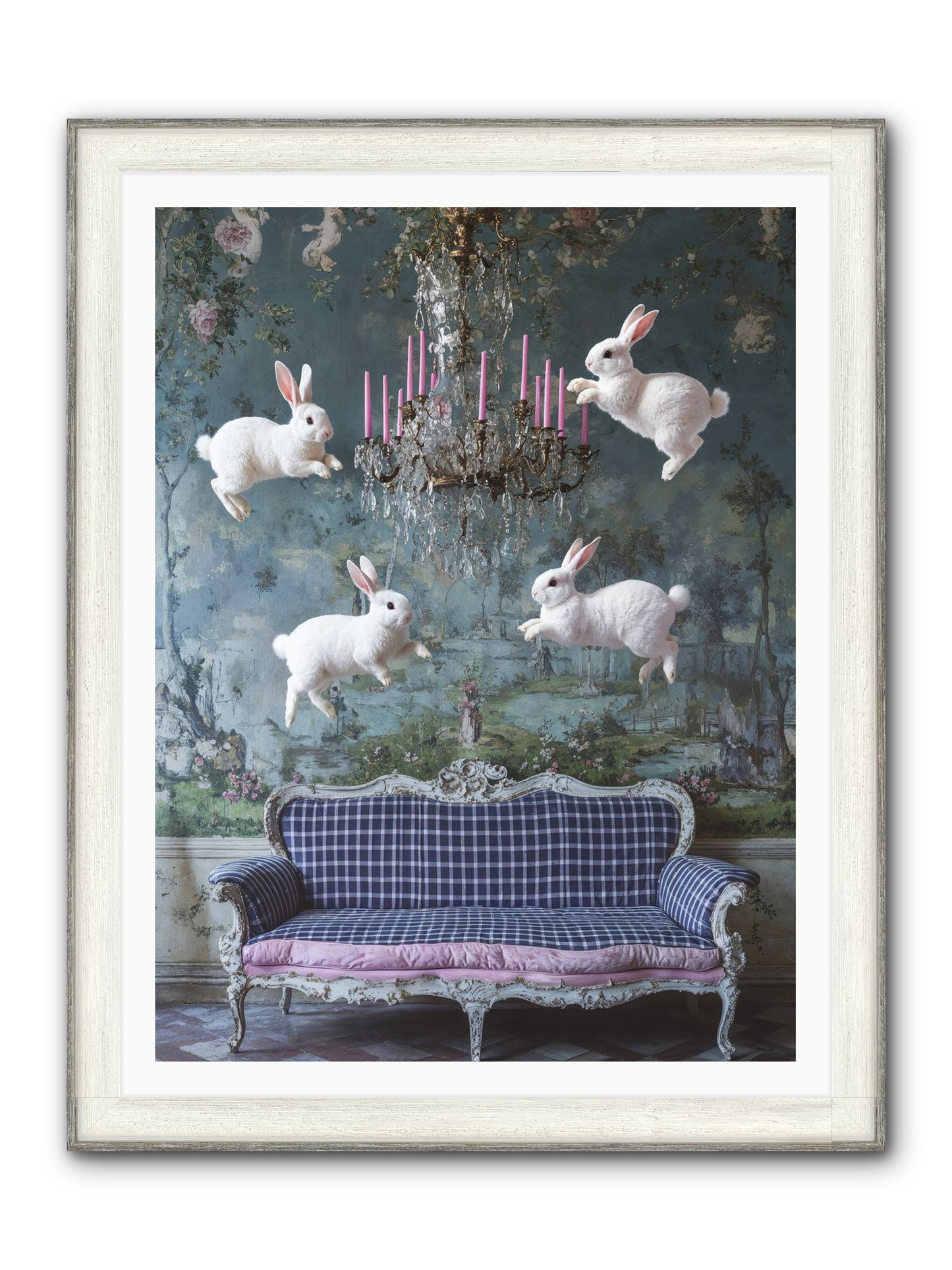 Pastoral Symphony Rising Framed Print - Driftwood White 36x48