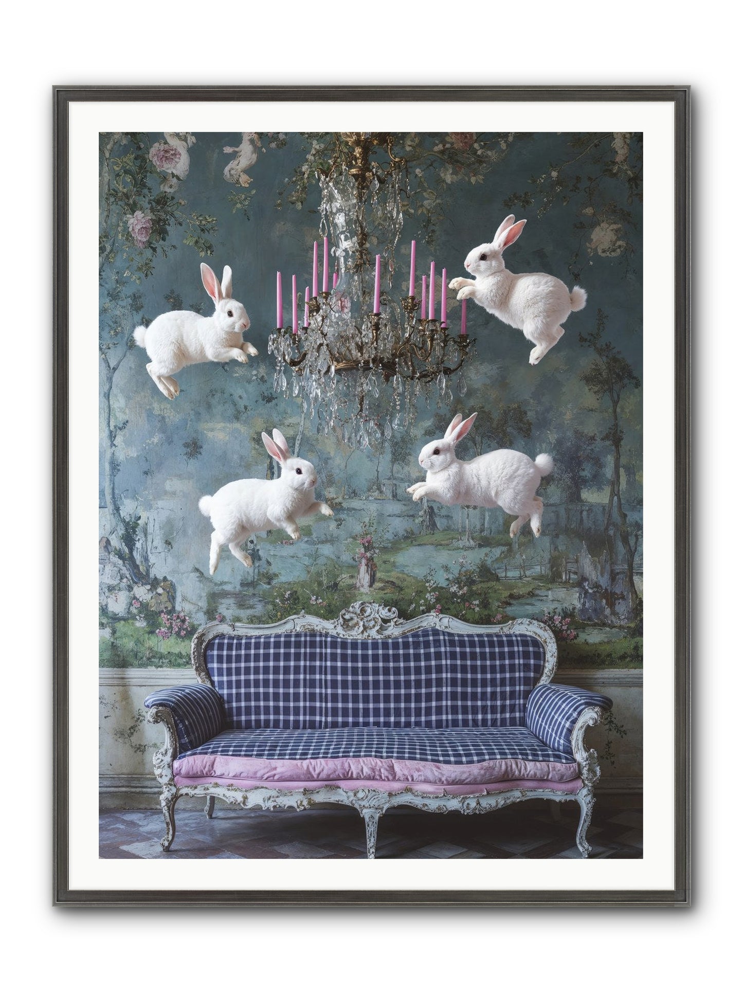 Pastoral Symphony Rising Framed Print - Slimwoods Black/Silver 36x48
