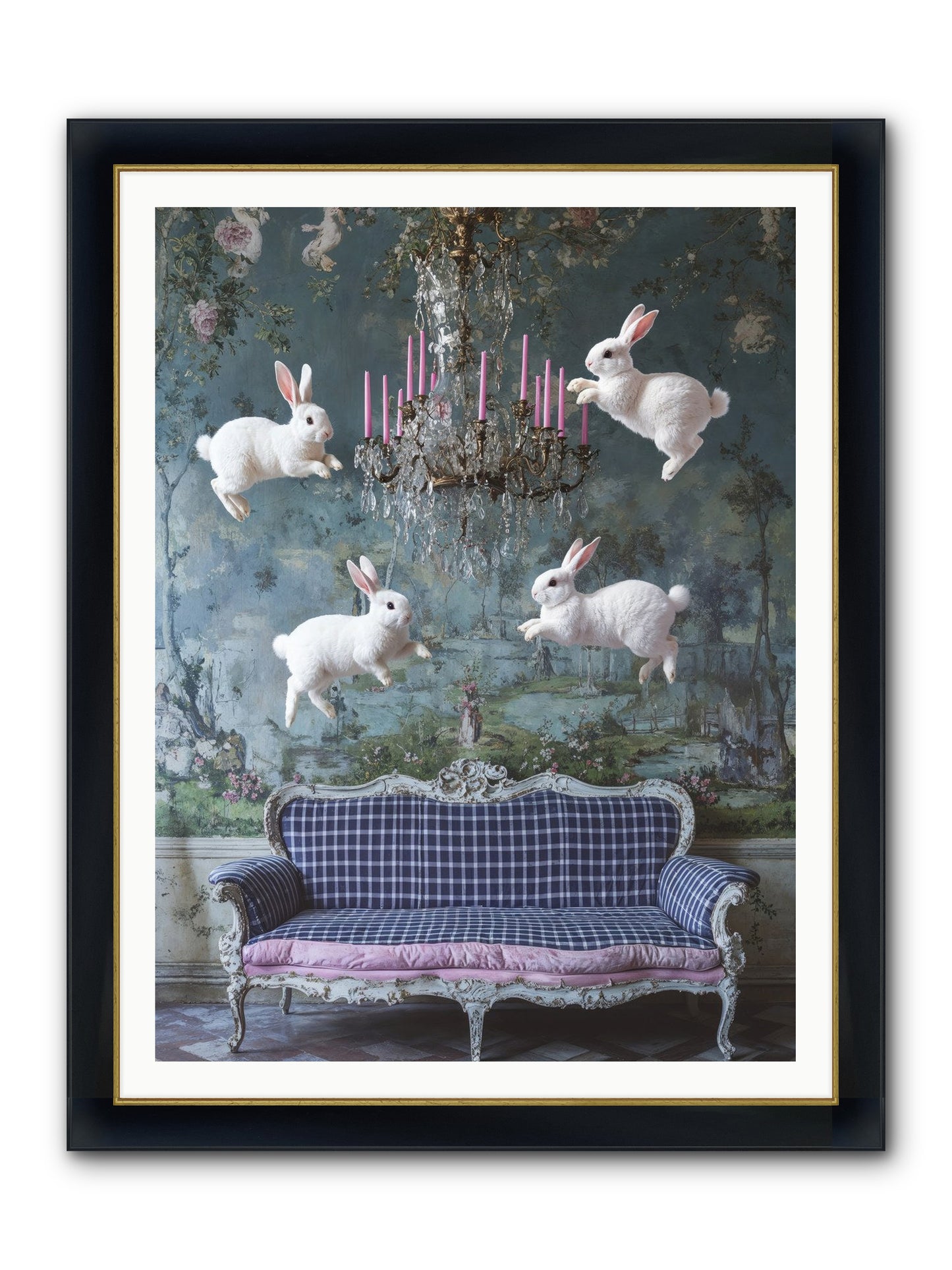 Pastoral Symphony Rising Framed Print - Wide Black w/Gold 36x48