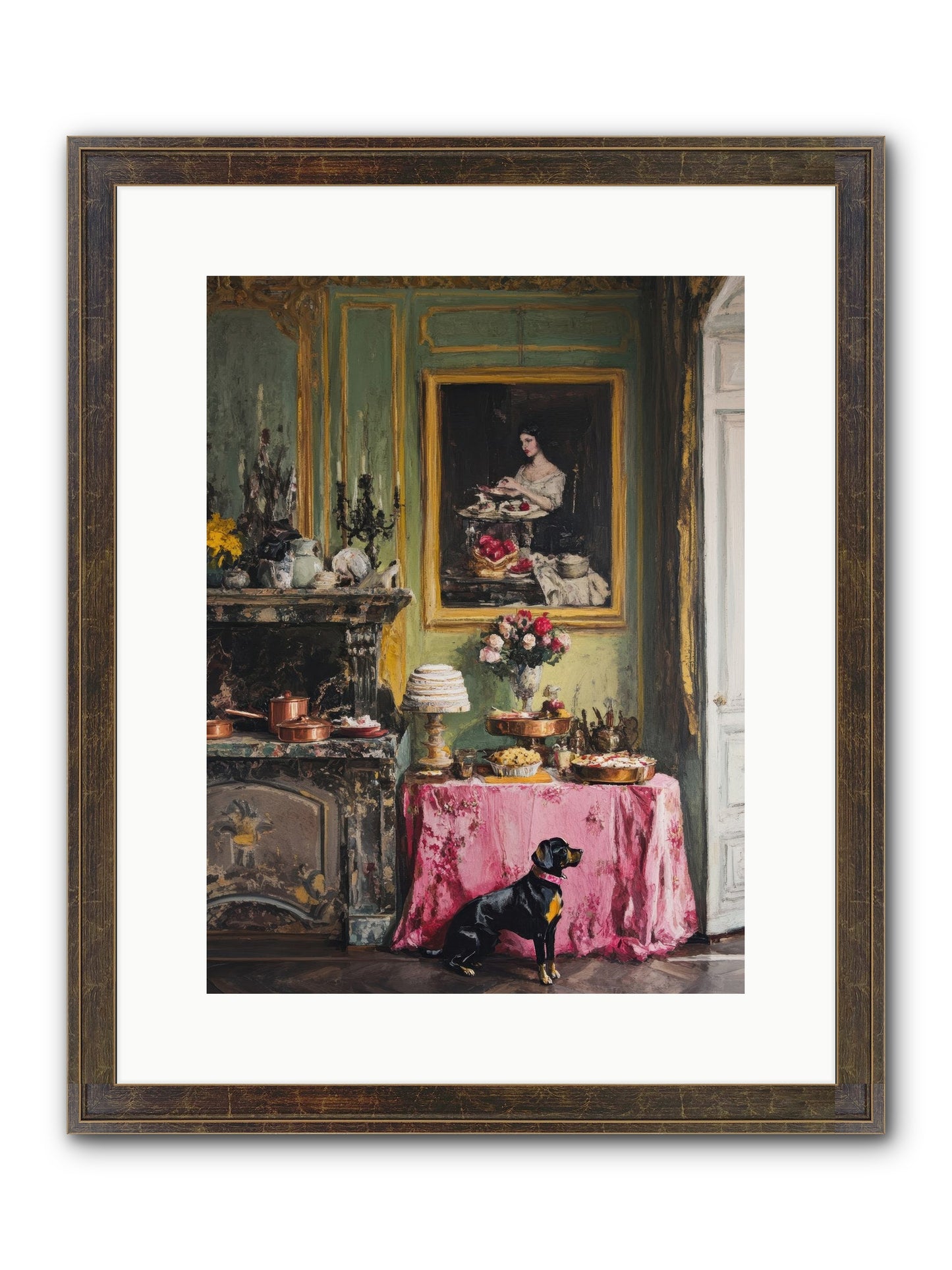 Pastry Devotion Framed Print - Slimwoods Black/Gold 12x16