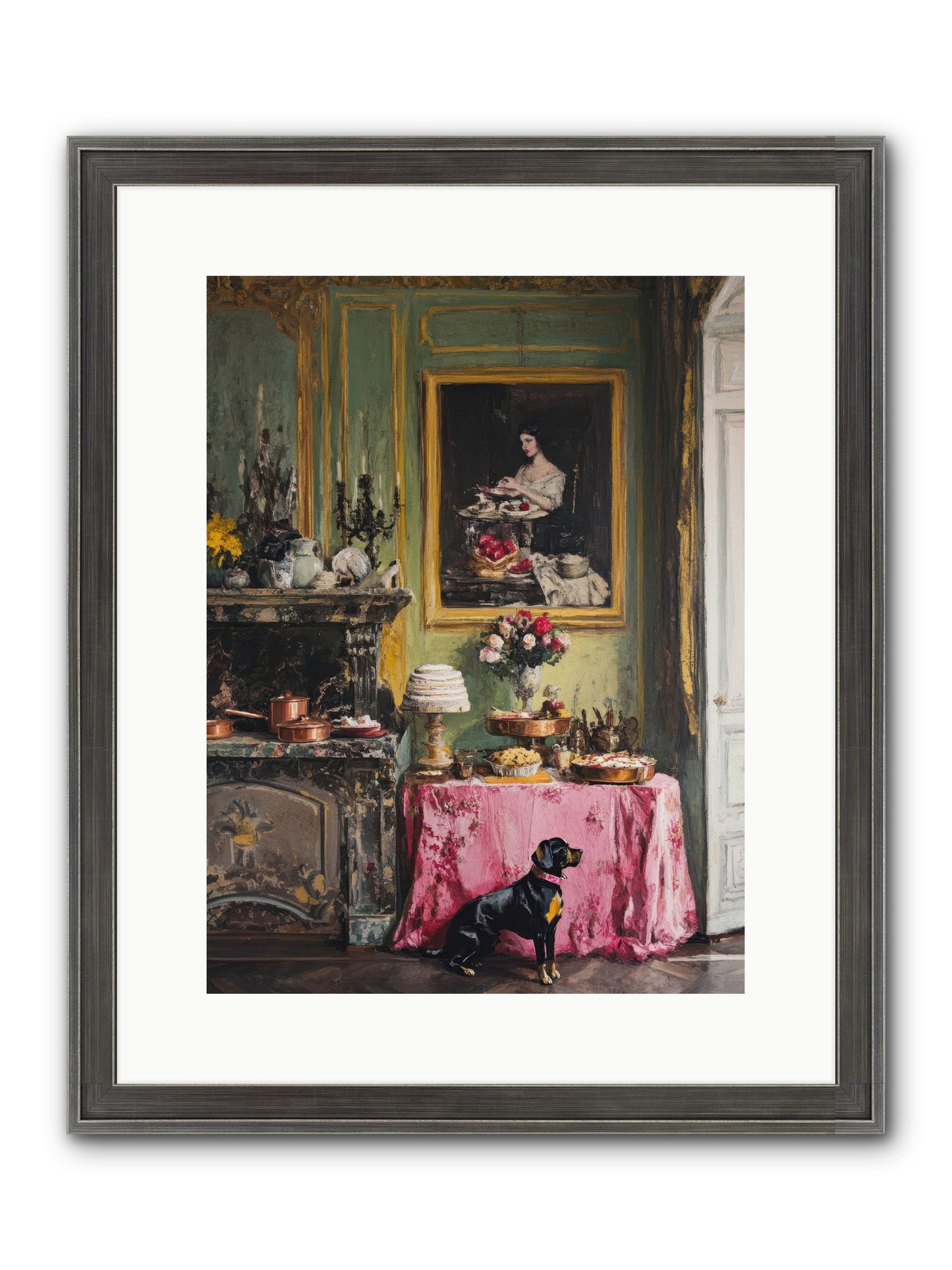 Pastry Devotion Framed Print - Slimwoods Black/Silver 12x16
