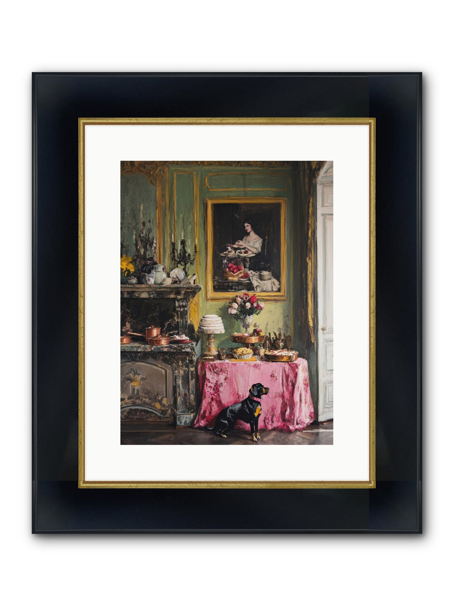 Pastry Devotion Framed Print - Wide Black w/Gold 12x16