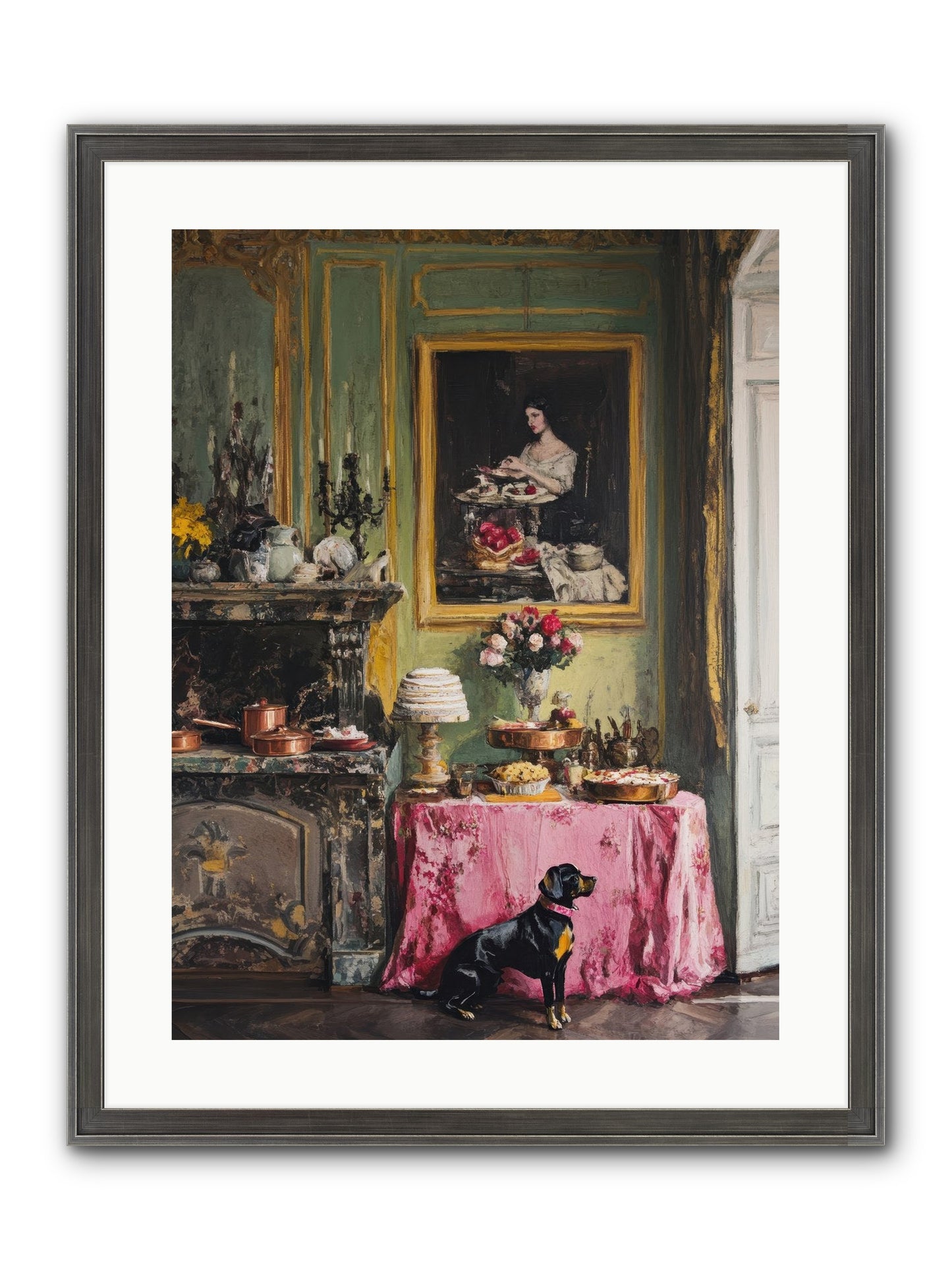 Pastry Devotion Framed Print - Slimwoods Black/Silver 18x24