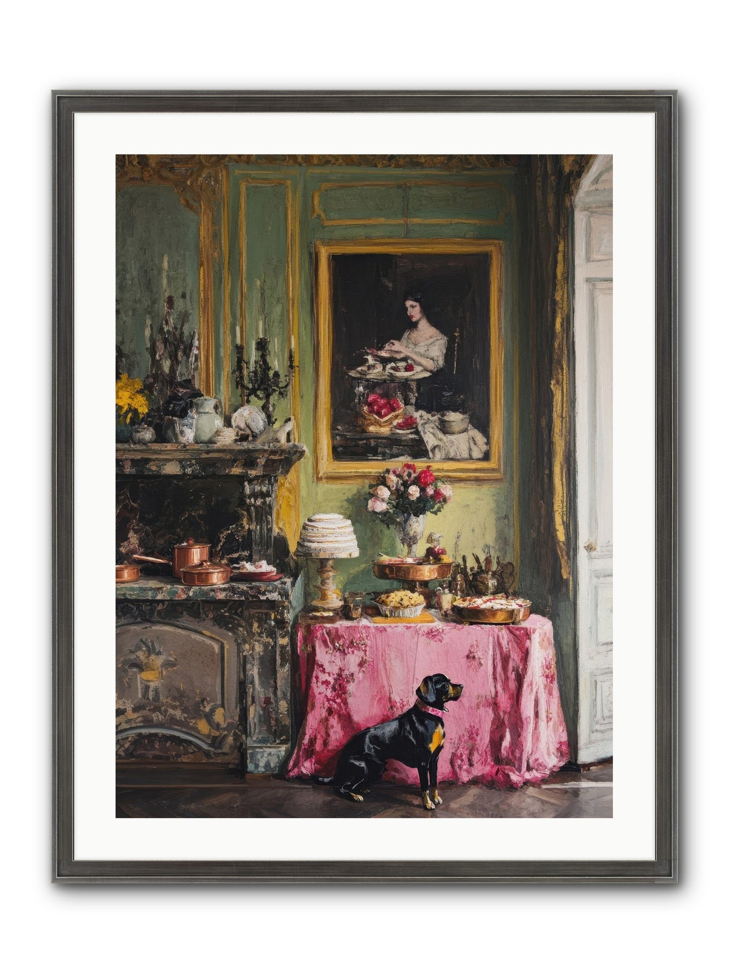 Pastry Devotion Framed Print - Slimwoods Black/Silver 24x32