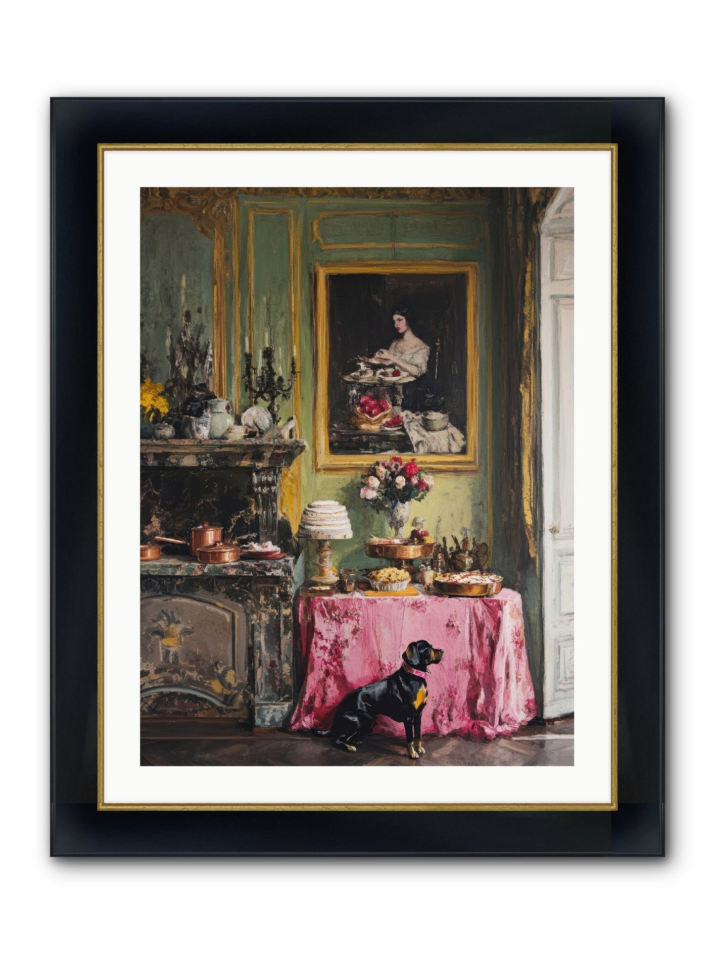 Pastry Devotion Framed Print - Wide Black w/Gold 24x32
