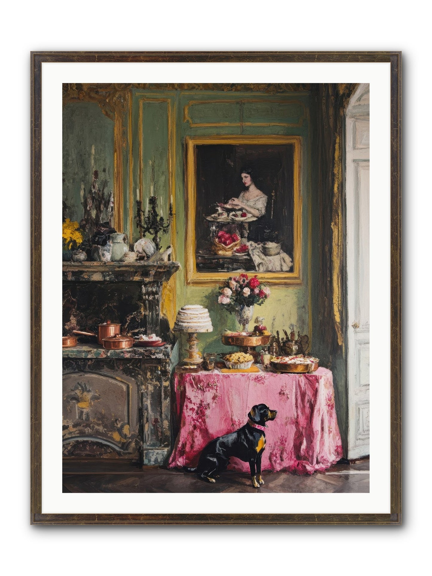 Pastry Devotion Framed Print - Slimwoods Black/Gold 30x40