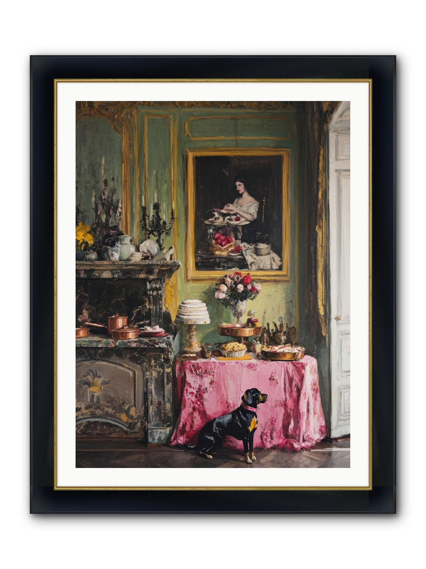 Pastry Devotion Framed Print - Wide Black w/Gold 30x40