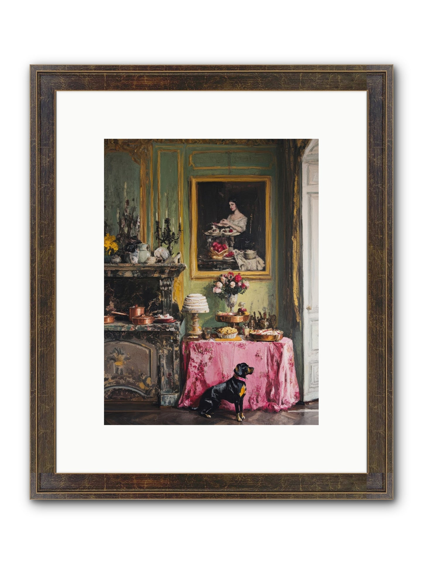 Pastry Devotion Framed Print - Slimwoods Black/Gold 9x12