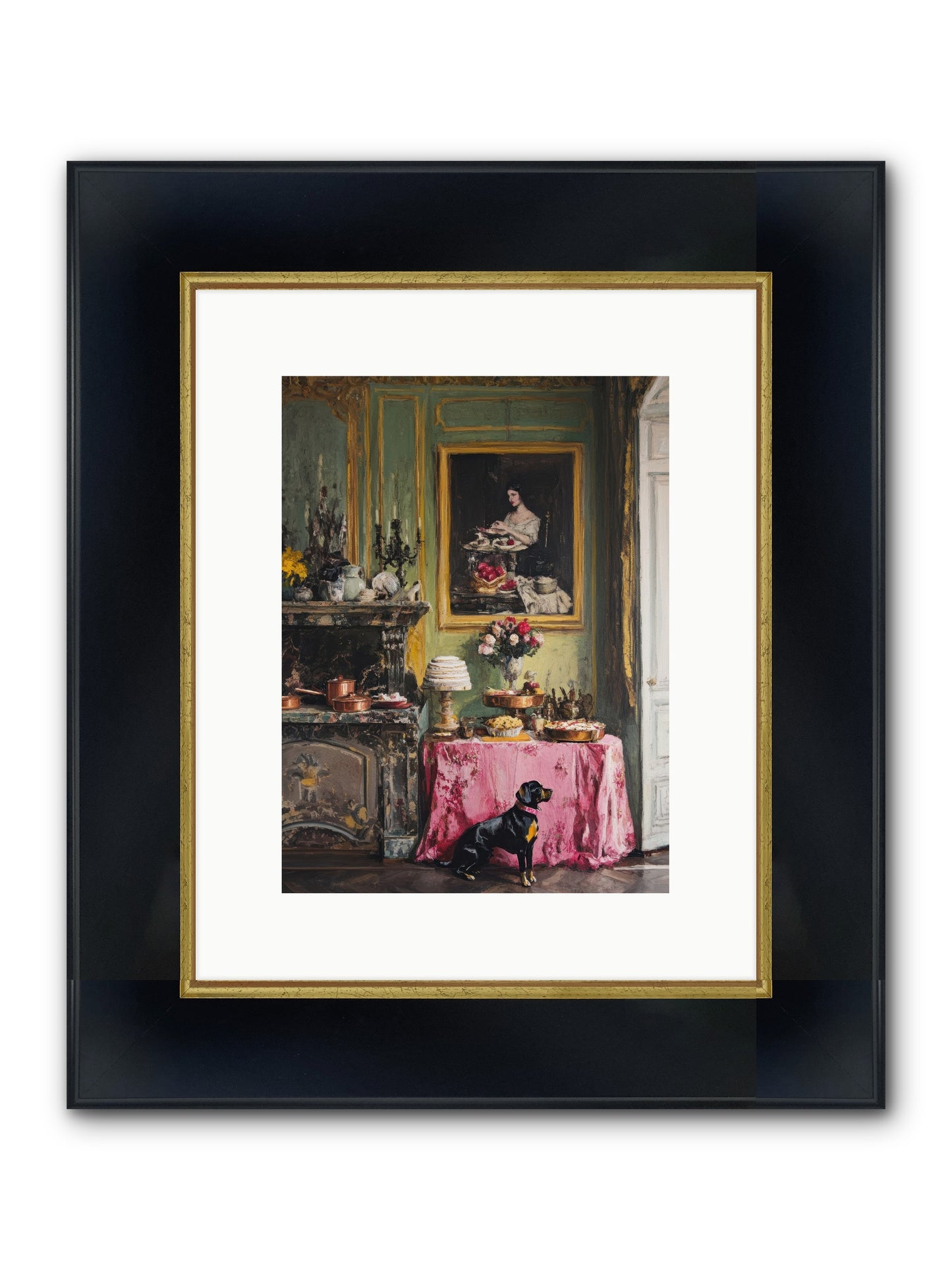 Pastry Devotion Framed Print - Wide Black w/Gold 9x12