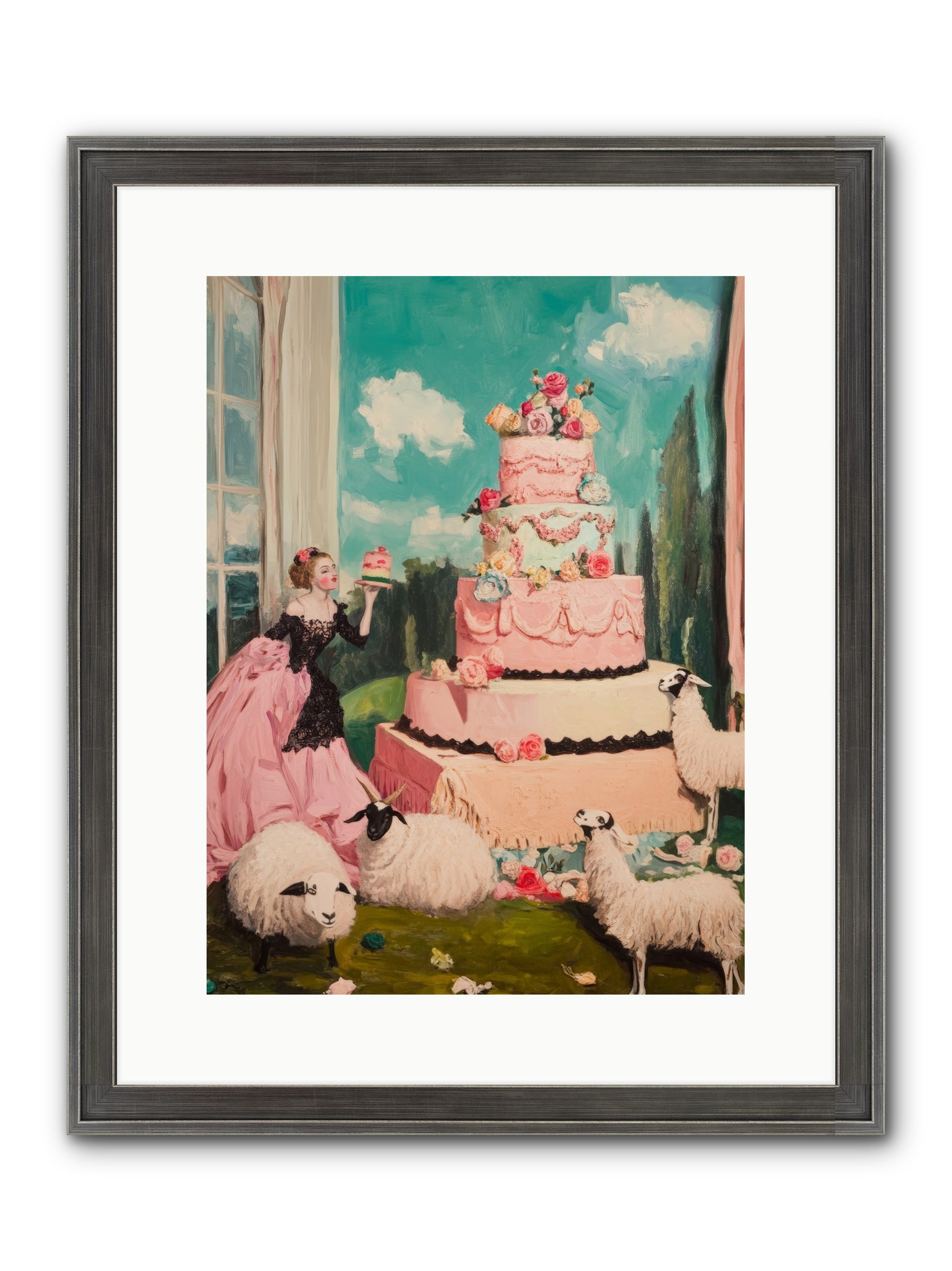 Pasture To Paris Framed Print - Slimwoods Black/Silver 12x16