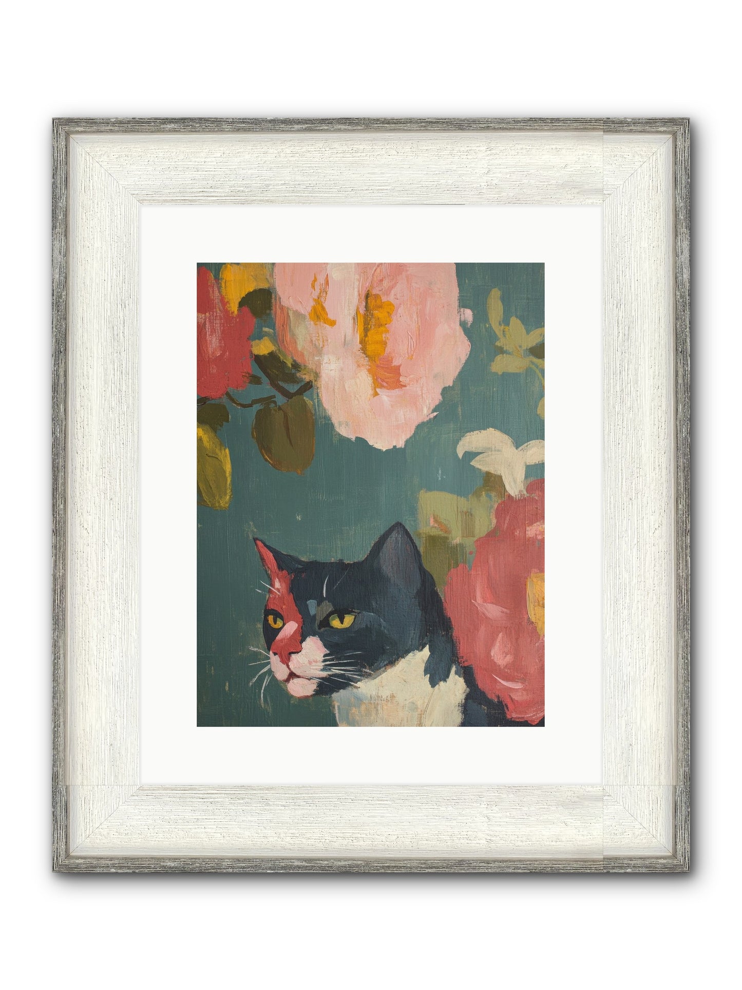 Patchwork Darling Framed Print - Driftwood White 12x16