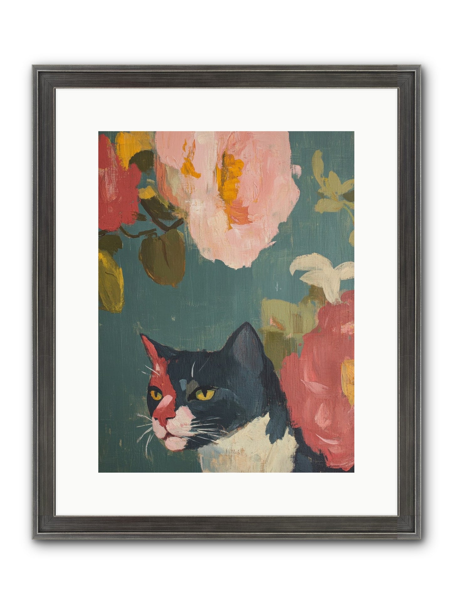 Patchwork Darling Framed Print - Slimwoods Black/Silver 12x16