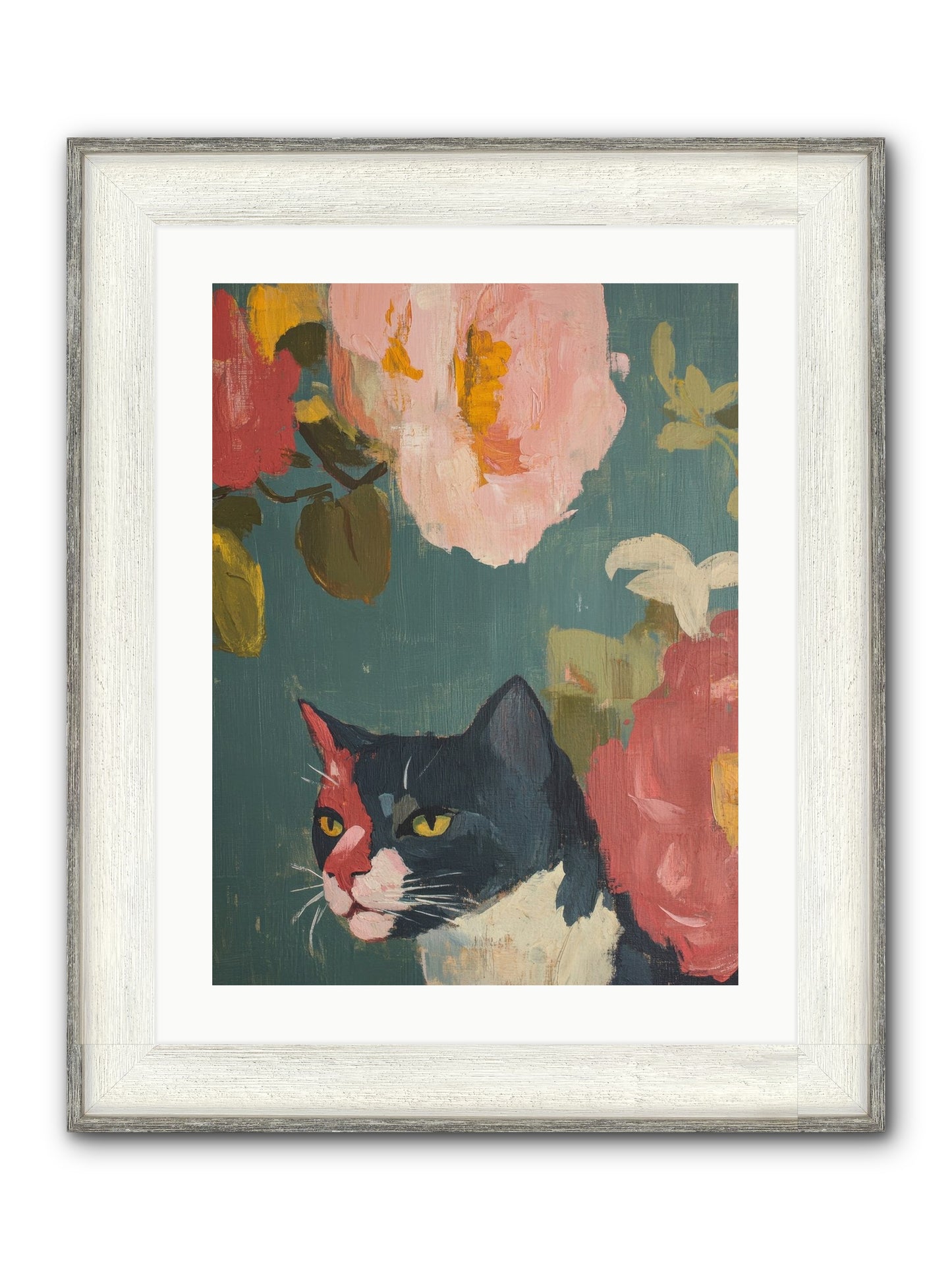 Patchwork Darling Framed Print - Driftwood White 18x24
