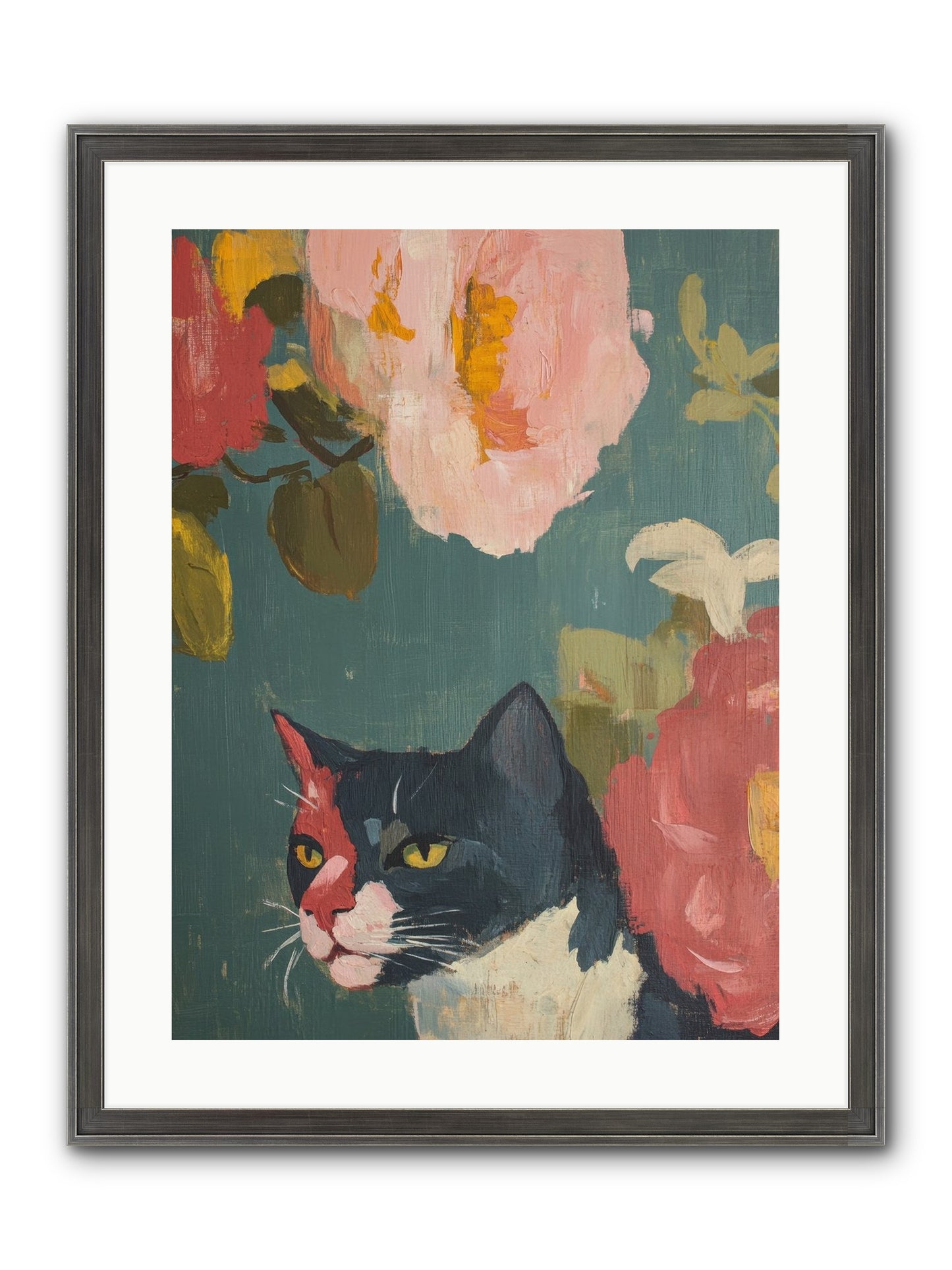 Patchwork Darling Framed Print - Slimwoods Black/Silver 18x24