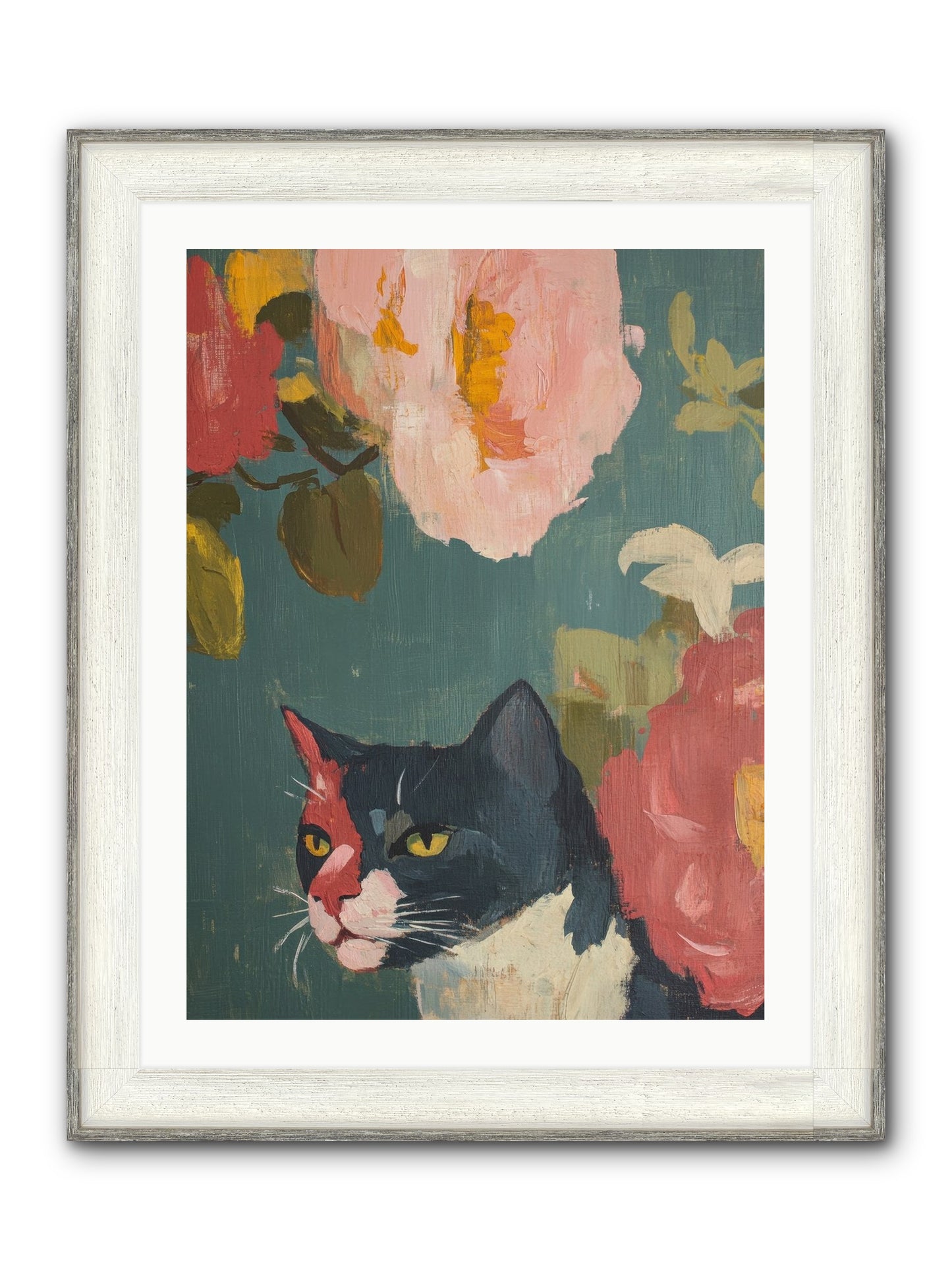 Patchwork Darling Framed Print - Driftwood White 24x32