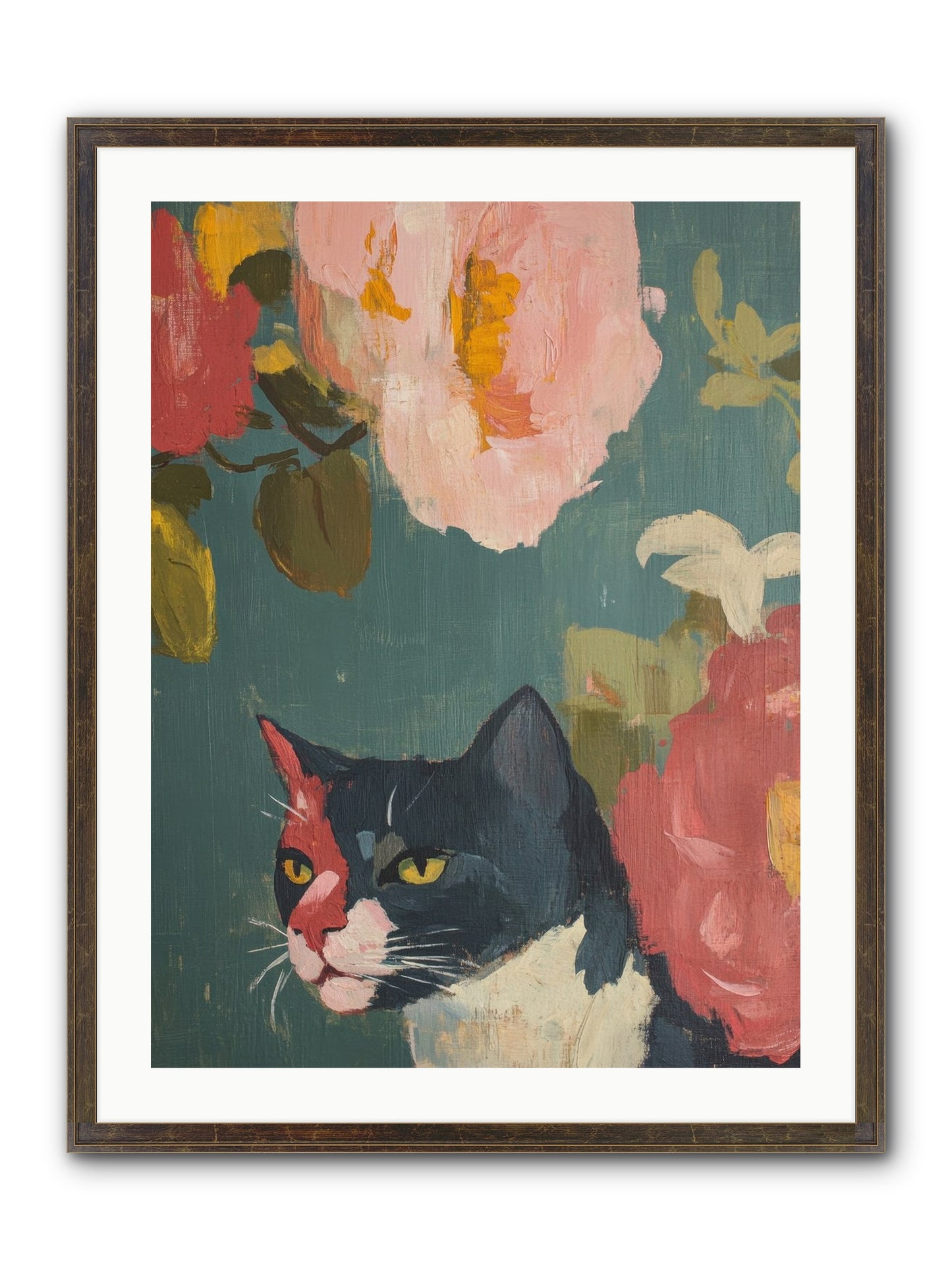 Patchwork Darling Framed Print - Slimwoods Black/Gold 24x32