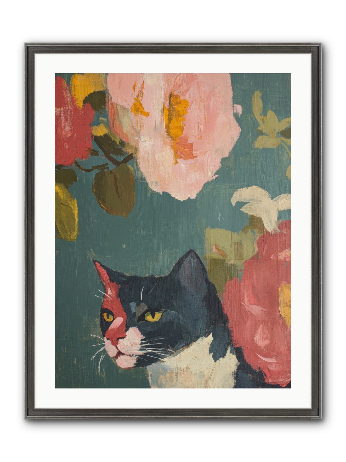Patchwork Darling Framed Print - Slimwoods Black/Silver 24x32