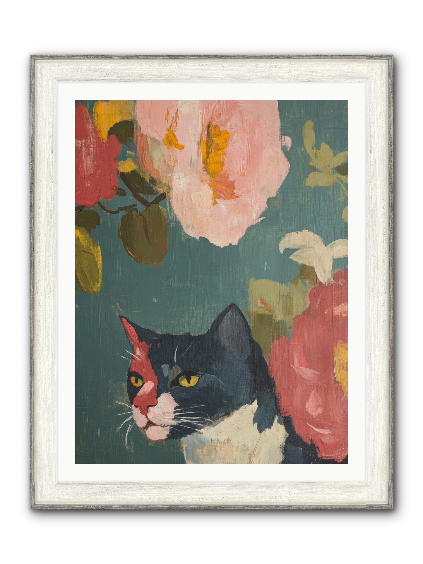 Patchwork Darling Framed Print - Driftwood White 30x40