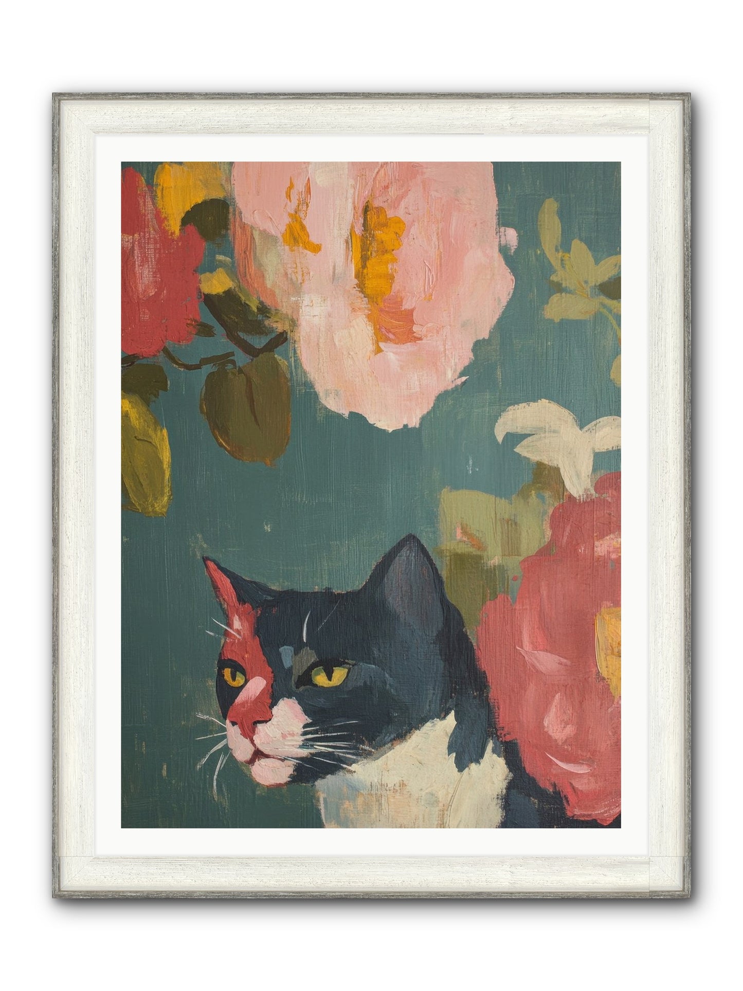 Patchwork Darling Framed Print - Driftwood White 36x48