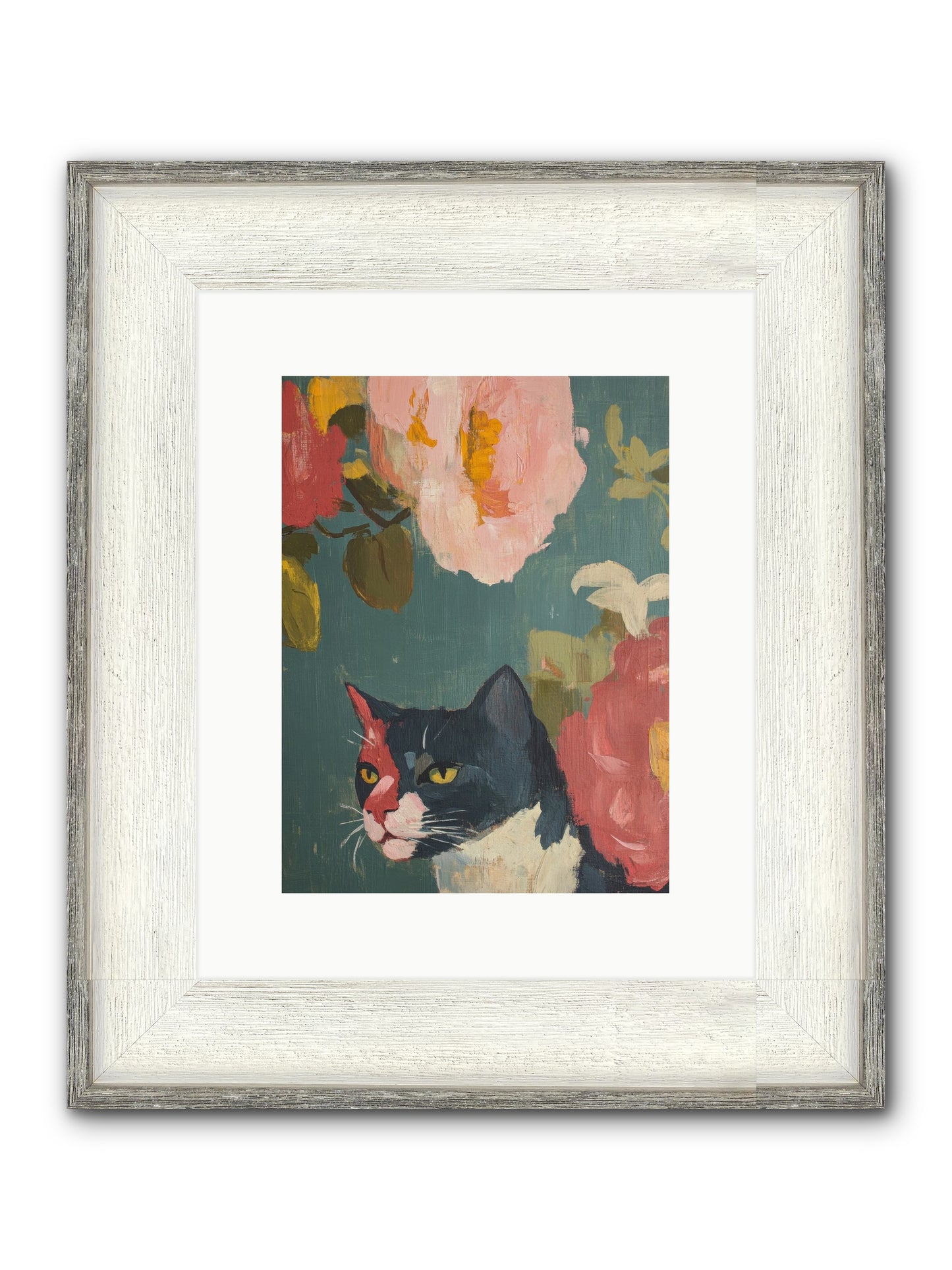 Patchwork Darling Framed Print - Driftwood White 9x12
