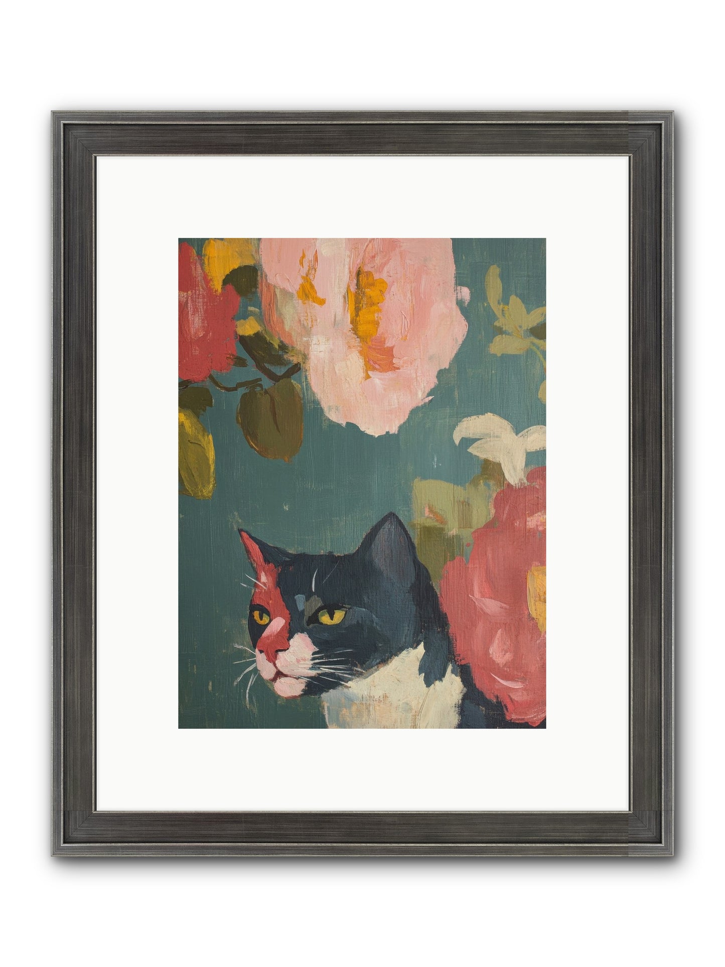 Patchwork Darling Framed Print - Slimwoods Black/Silver 9x12