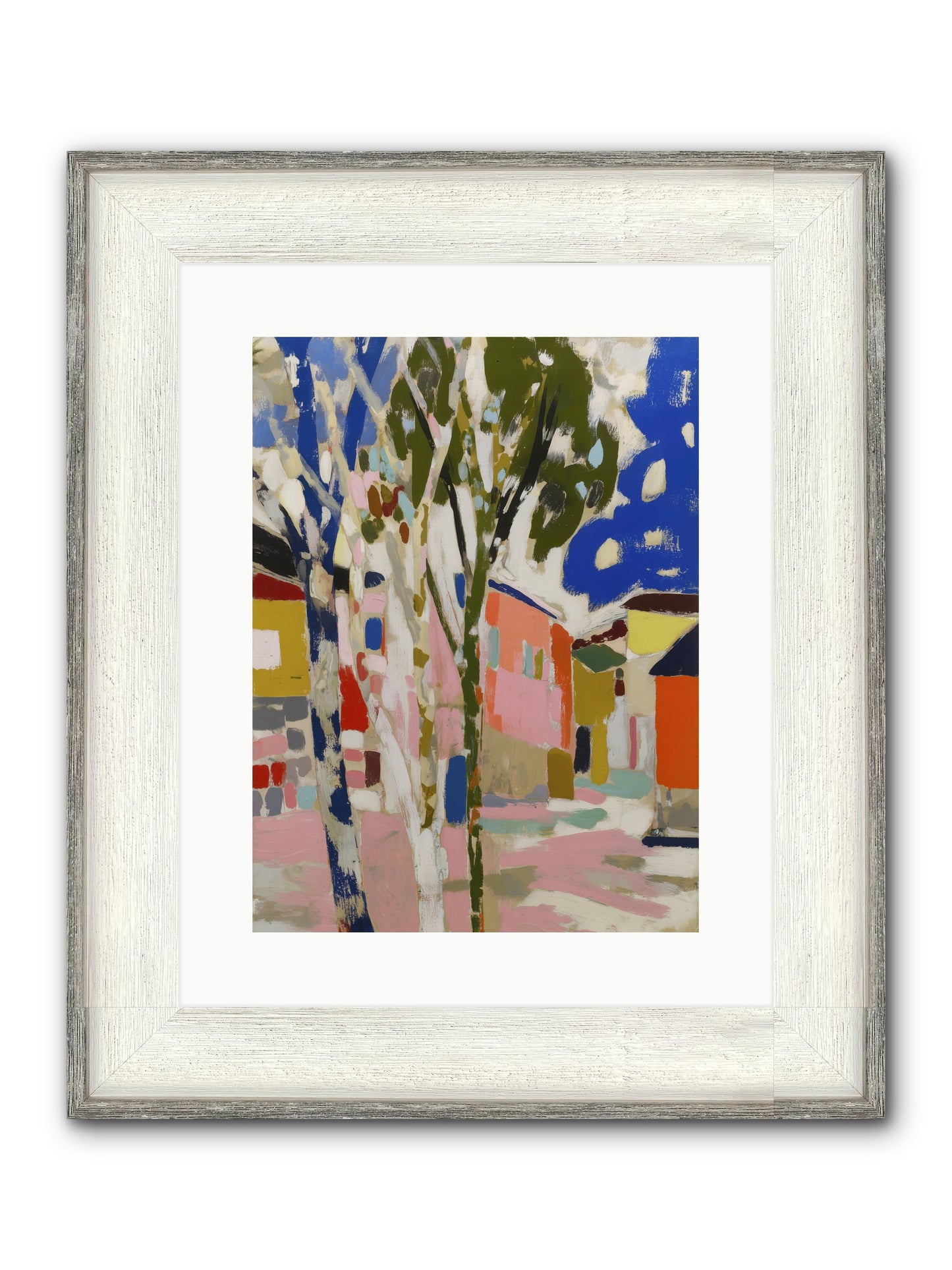 Pattern In Slumber Framed Print - Driftwood White 12x16