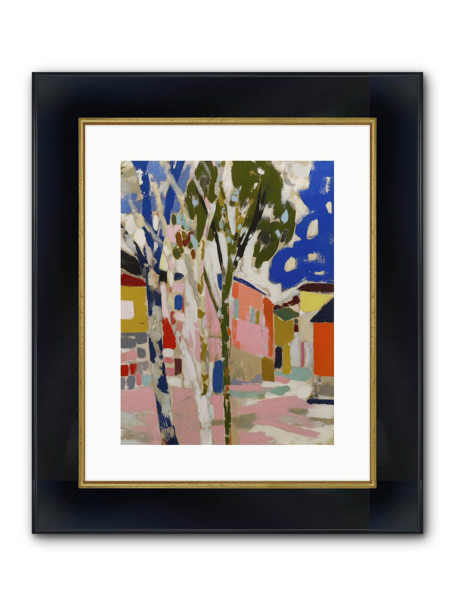Pattern In Slumber Framed Print - Wide Black w/Gold 12x16