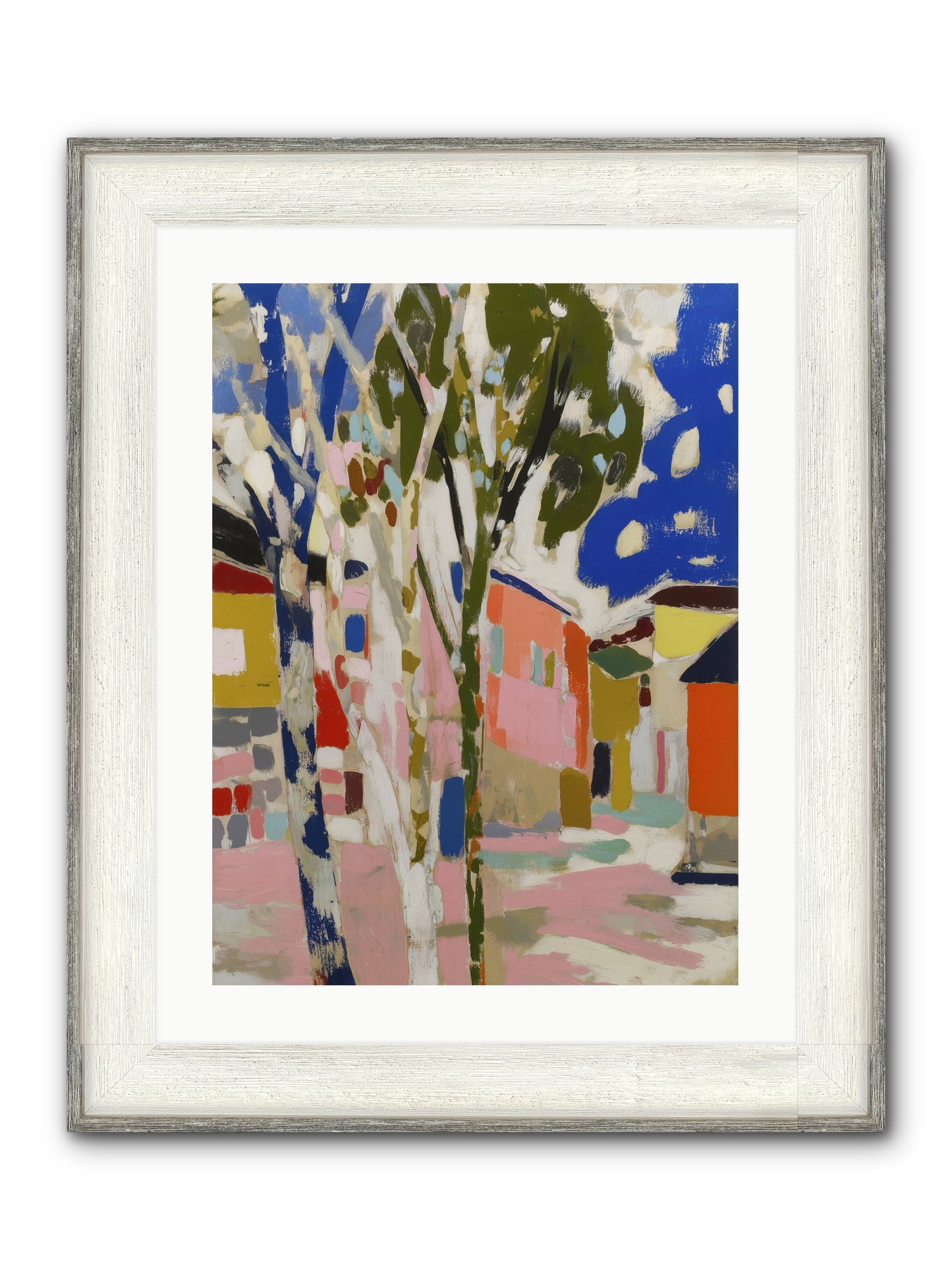 Pattern In Slumber Framed Print - Driftwood White 18x24