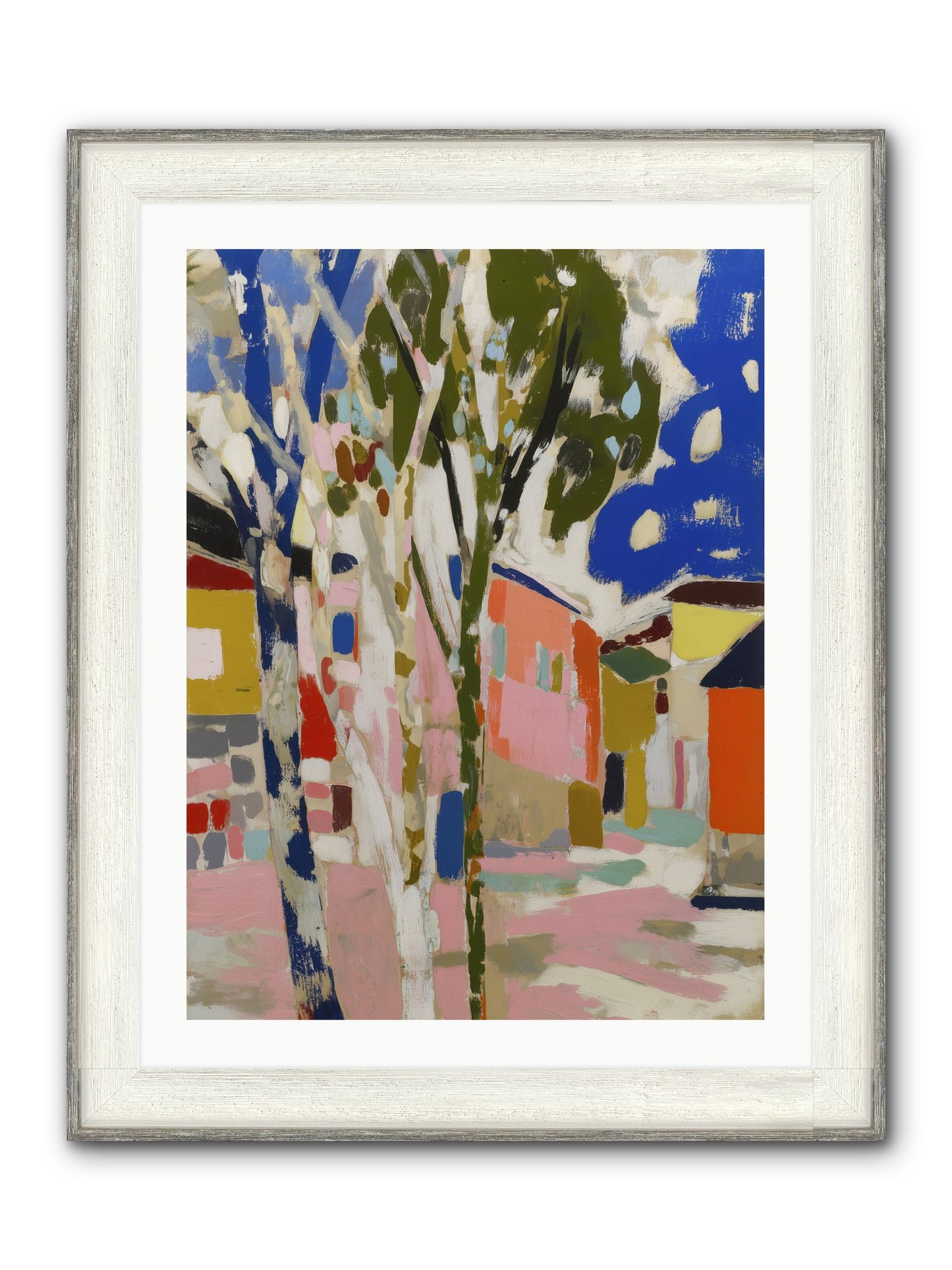 Pattern In Slumber Framed Print - Driftwood White 24x32