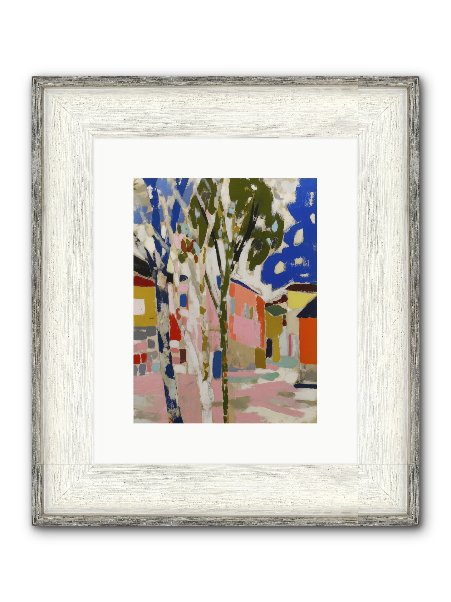 Pattern In Slumber Framed Print - Driftwood White 9x12