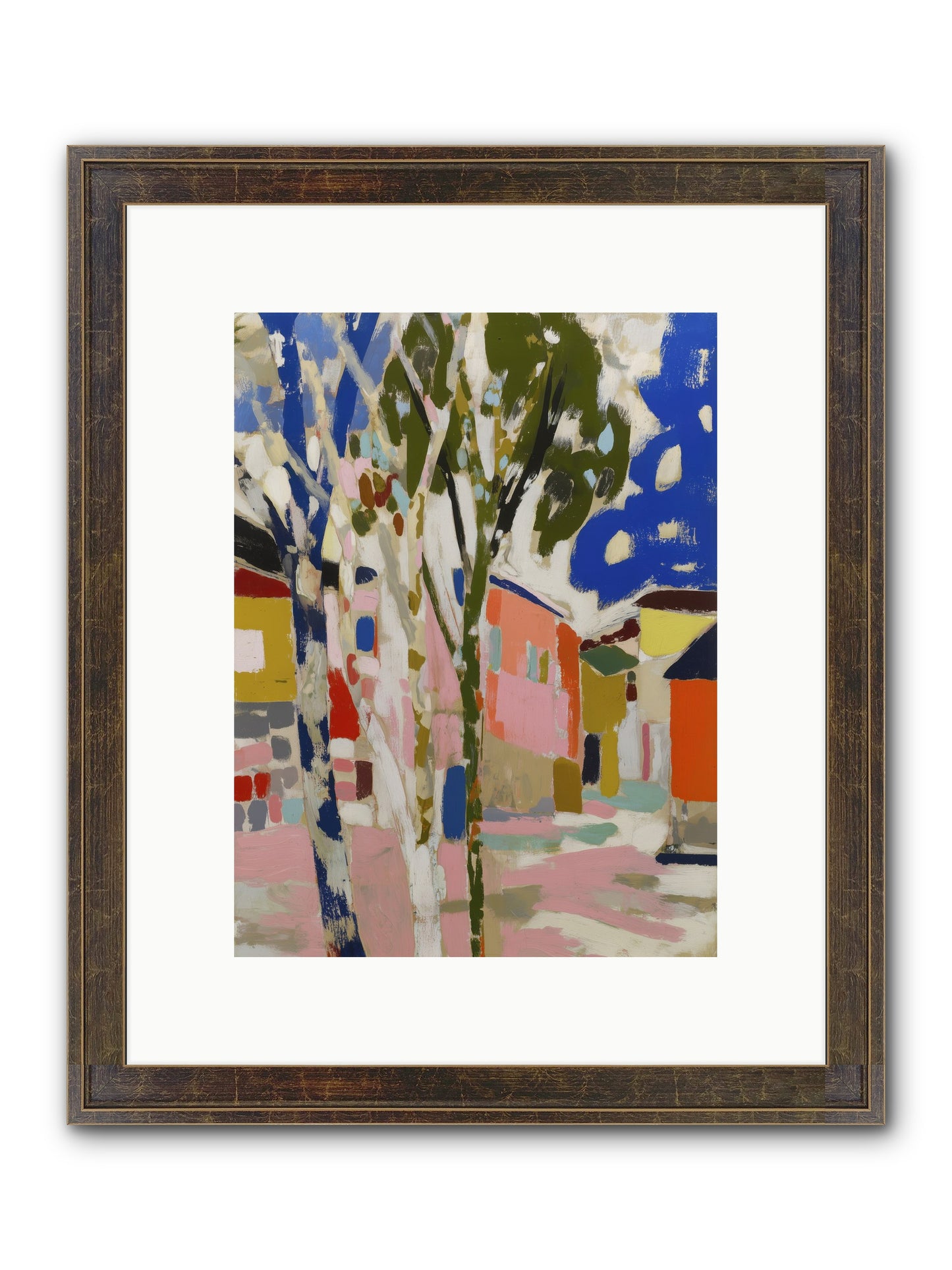Pattern In Slumber Framed Print - Slimwoods Black/Gold 9x12