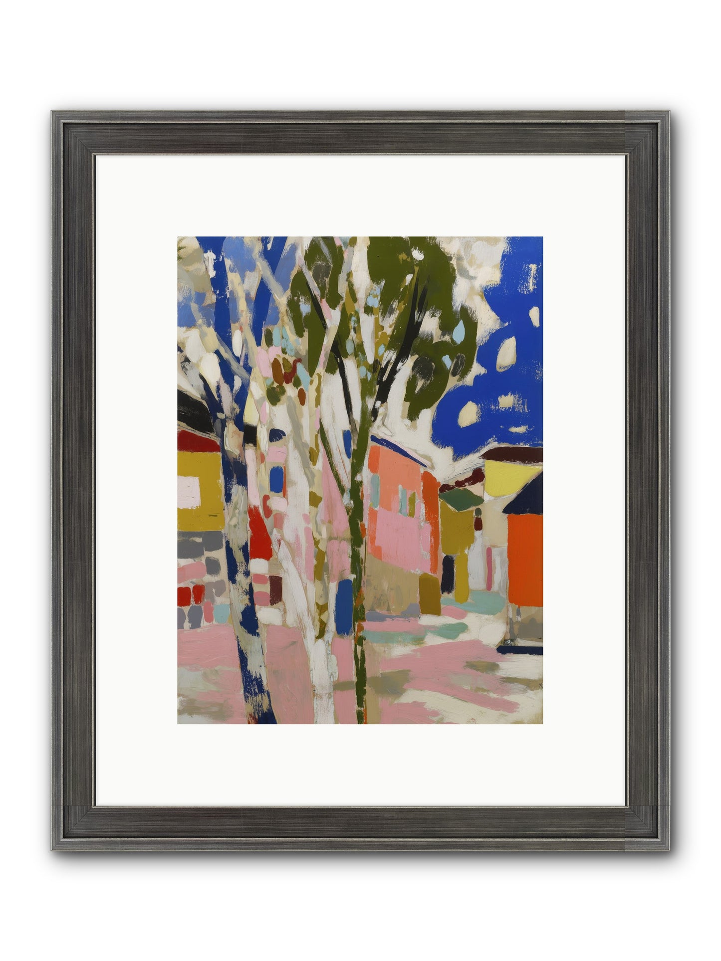 Pattern In Slumber Framed Print - Slimwoods Black/Silver 9x12