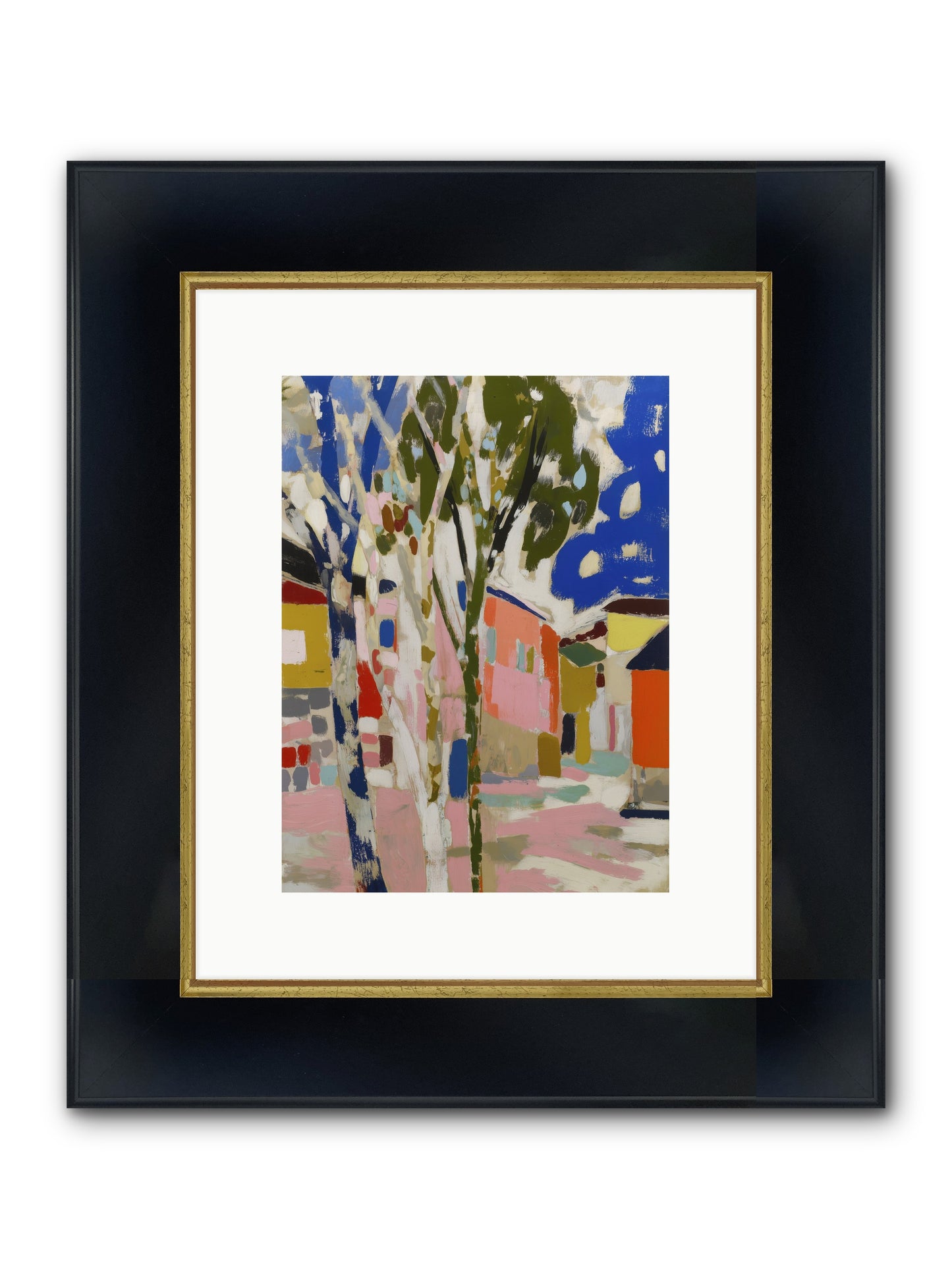 Pattern In Slumber Framed Print - Wide Black w/Gold 9x12