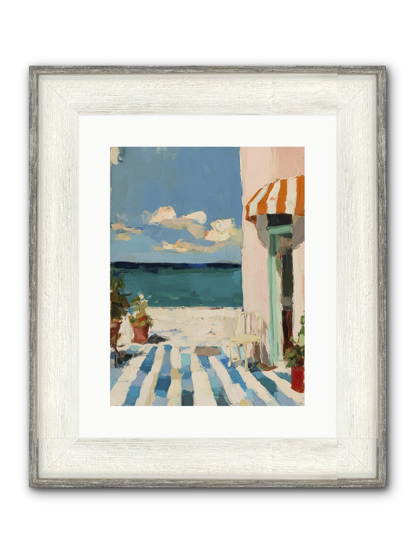 Peaceful Perch Framed Print - Driftwood White 12x16