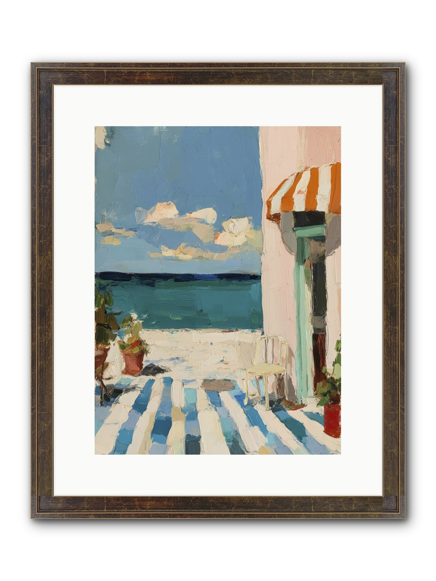Peaceful Perch Framed Print - Slimwoods Black/Gold 12x16