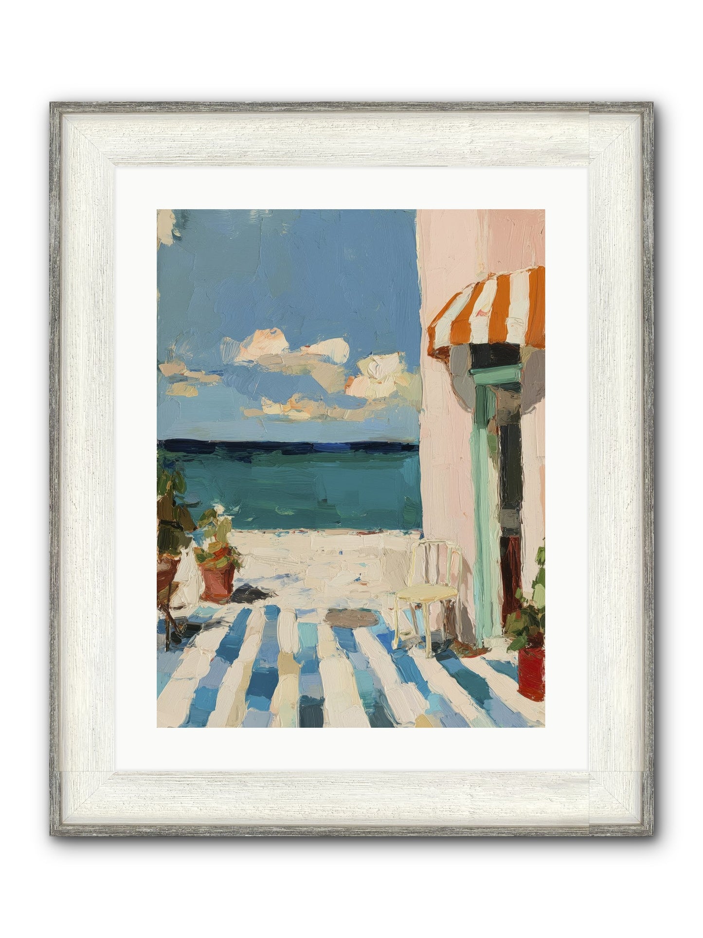 Peaceful Perch Framed Print - Driftwood White 18x24