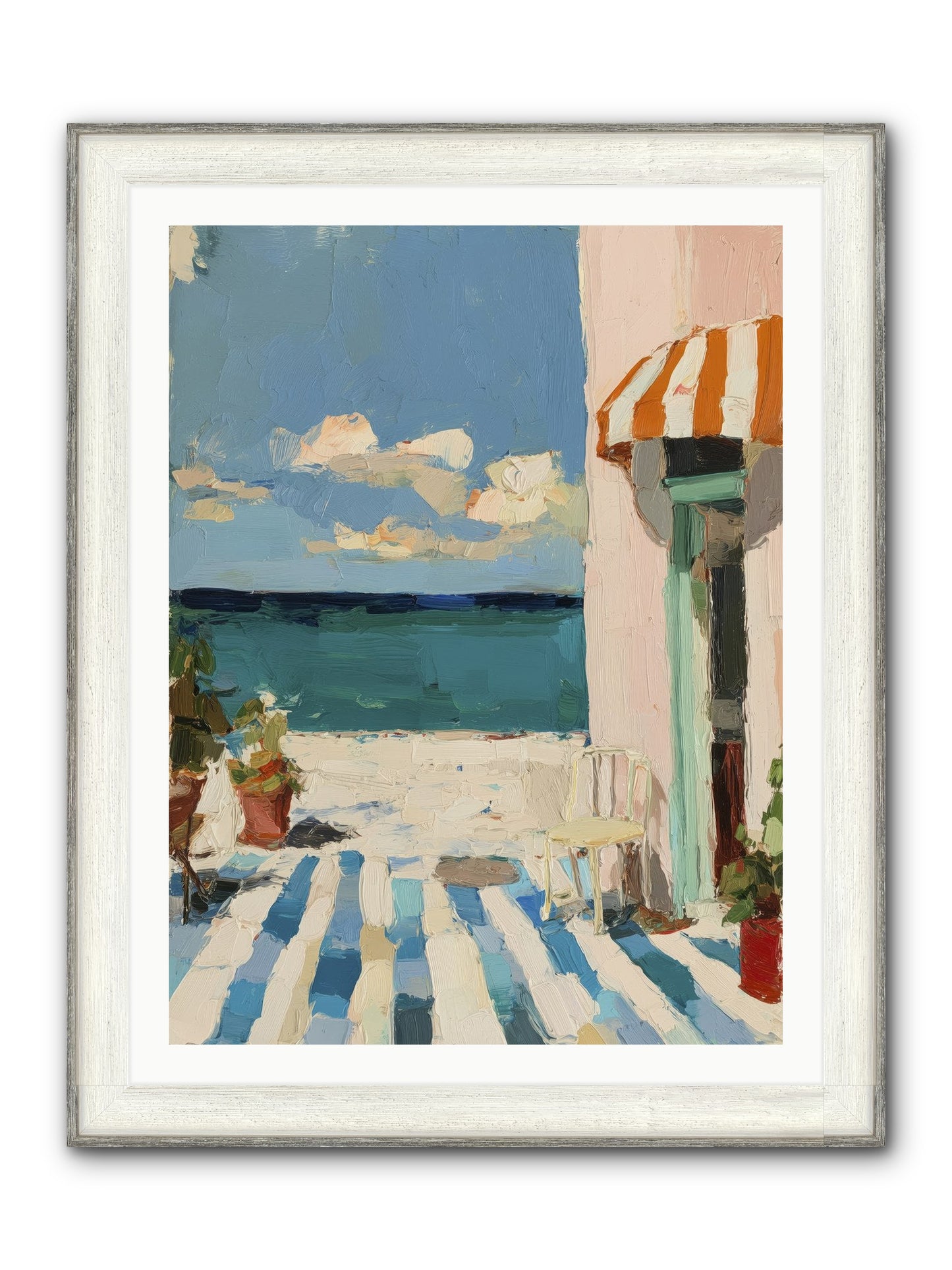 Peaceful Perch Framed Print - Driftwood White 30x40
