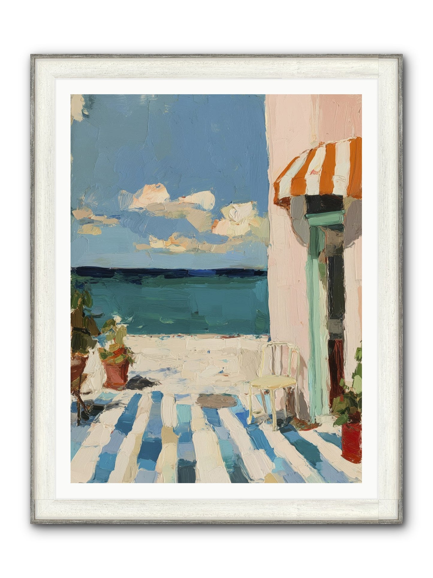 Peaceful Perch Framed Print - Driftwood White 36x48