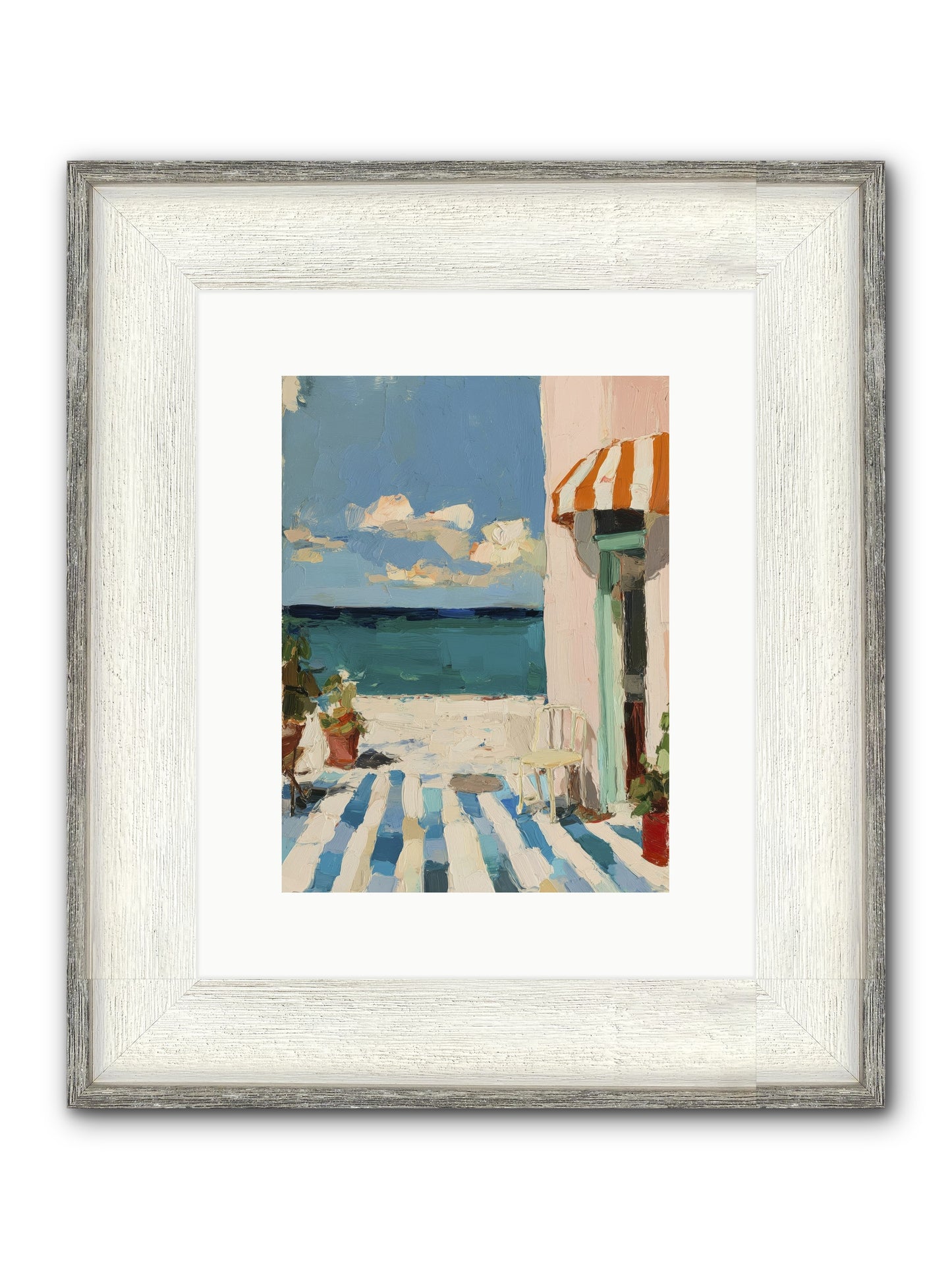 Peaceful Perch Framed Print - Driftwood White 9x12