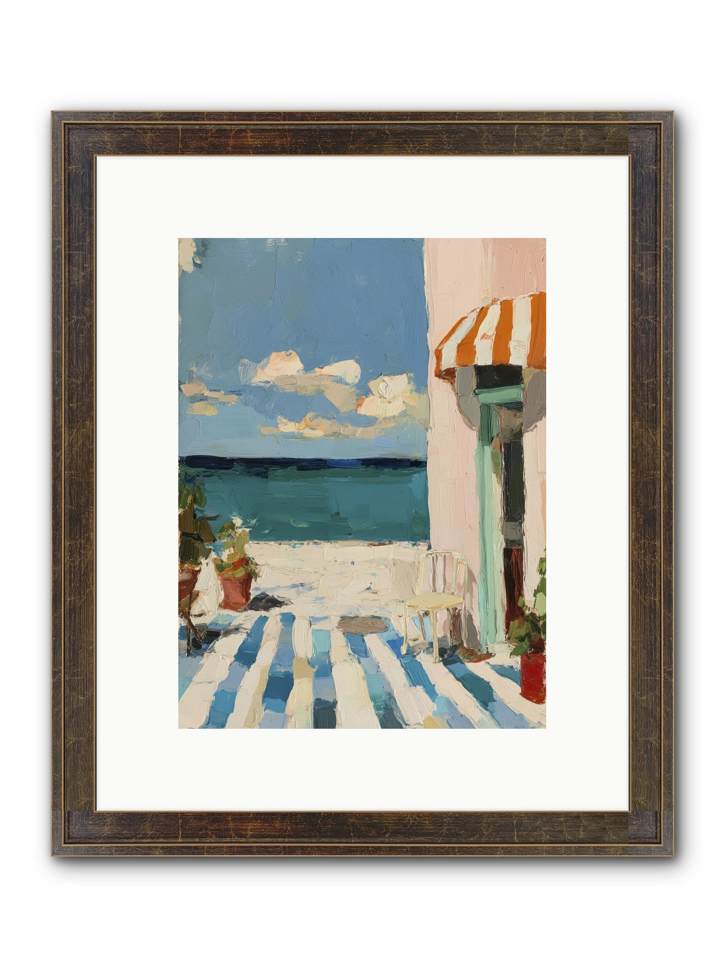 Peaceful Perch Framed Print - Slimwoods Black/Gold 9x12
