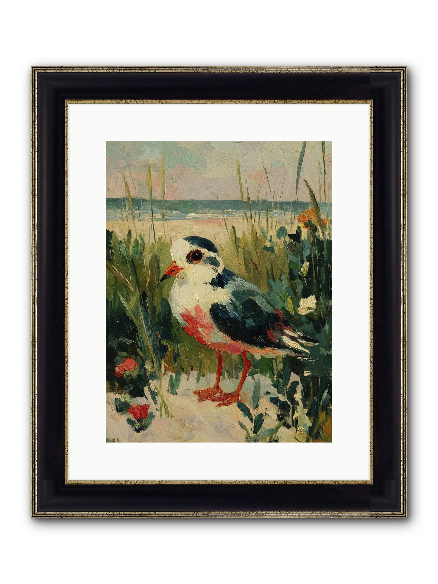 Peaceful Wandering Framed Print - Black & Gold 12x16