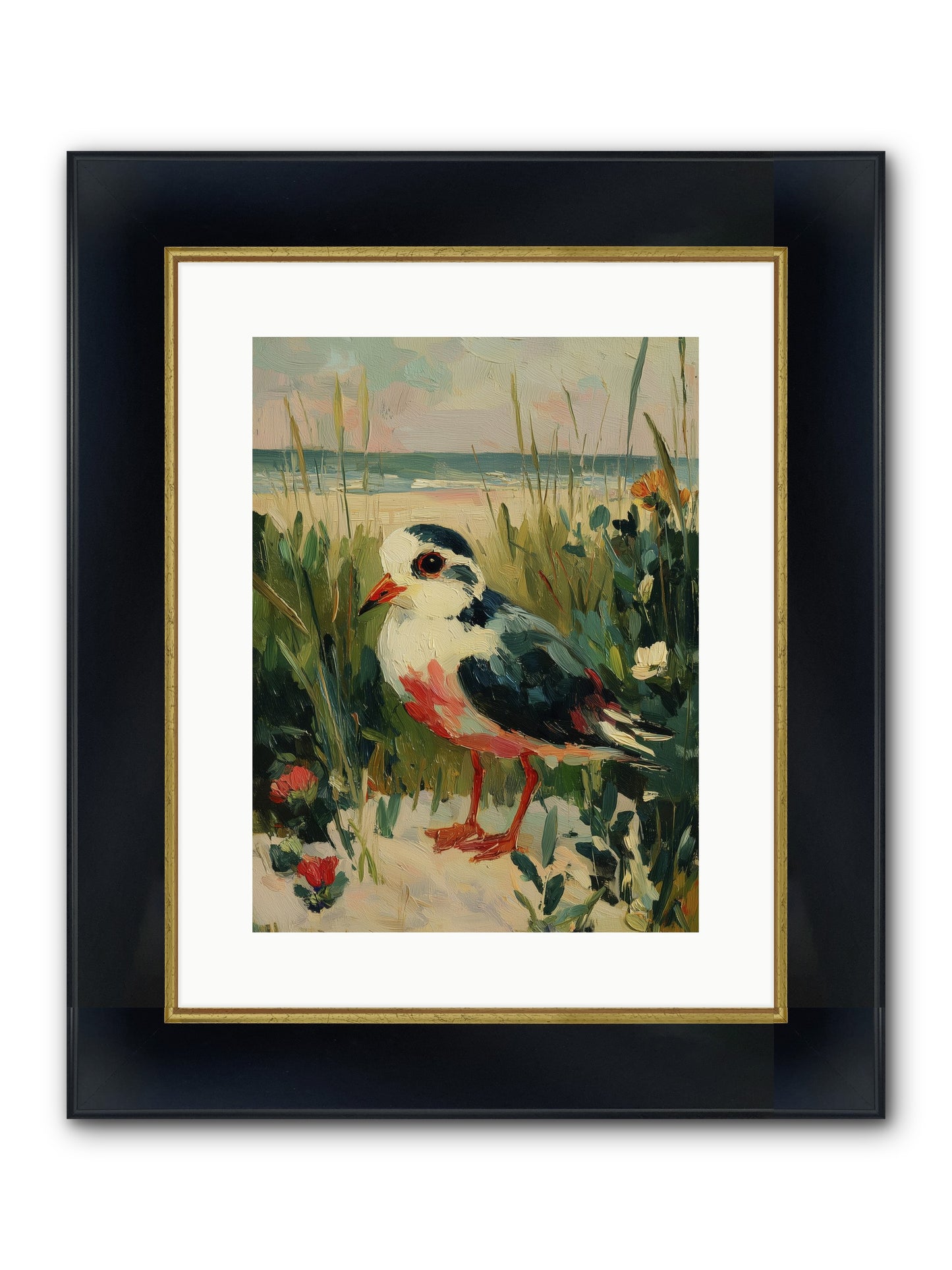 Peaceful Wandering Framed Print - Wide Black w/Gold 12x16