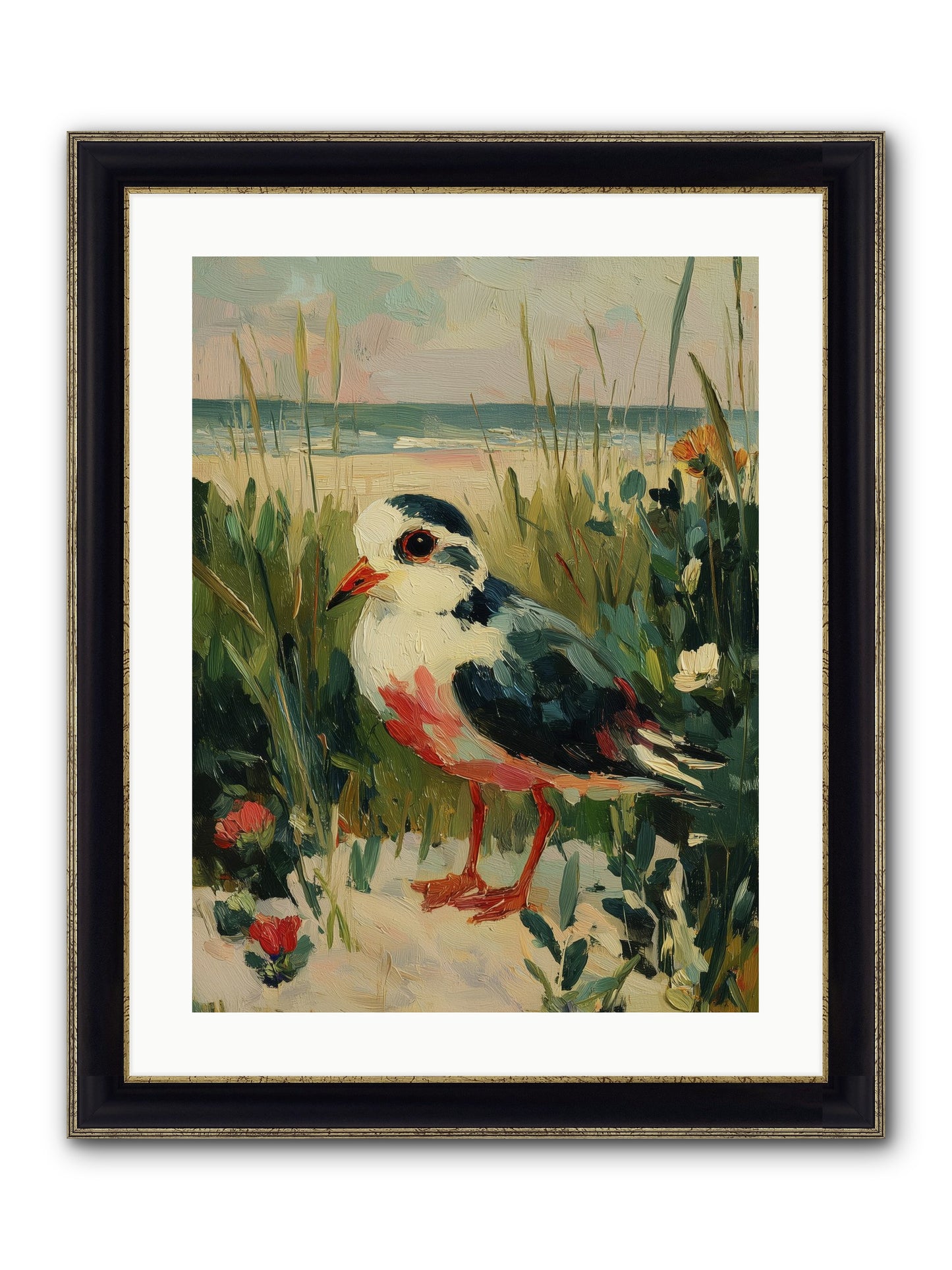 Peaceful Wandering Framed Print - Black & Gold 18x24