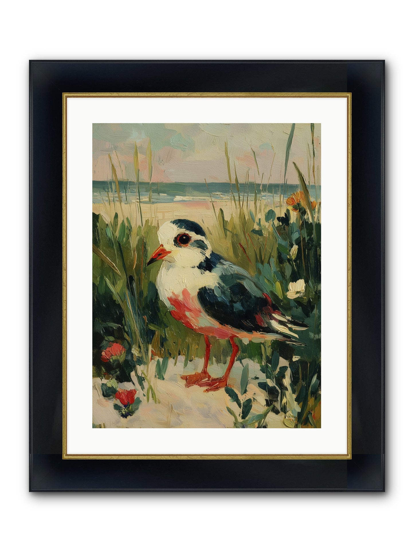Peaceful Wandering Framed Print - Wide Black w/Gold 18x24