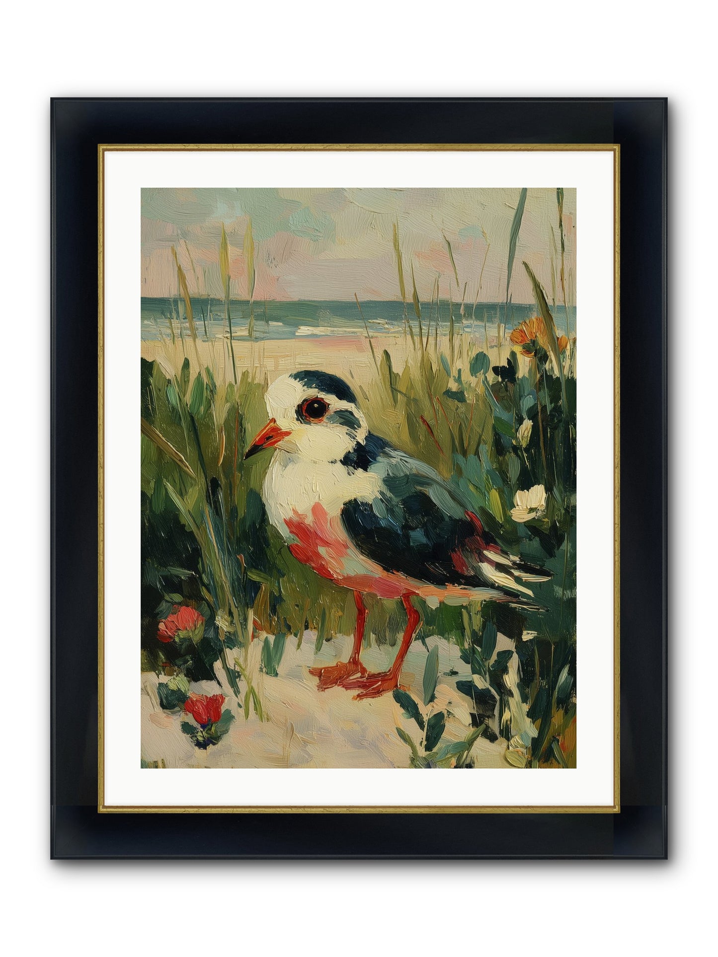 Peaceful Wandering Framed Print - Wide Black w/Gold 24x32