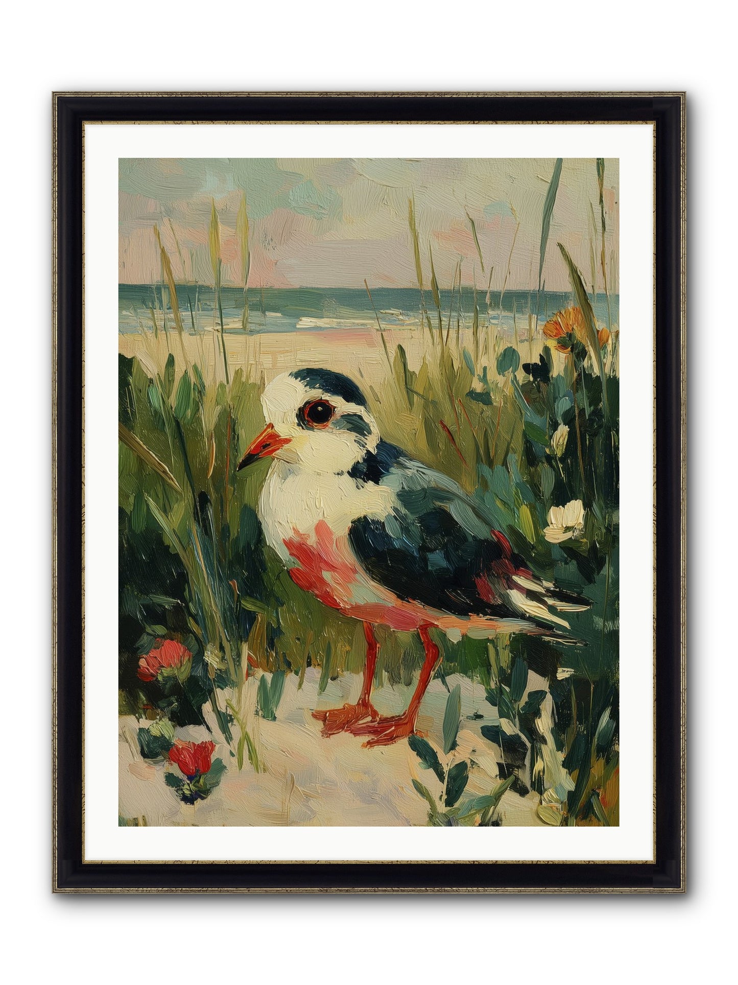Peaceful Wandering Framed Print - Black & Gold 30x40